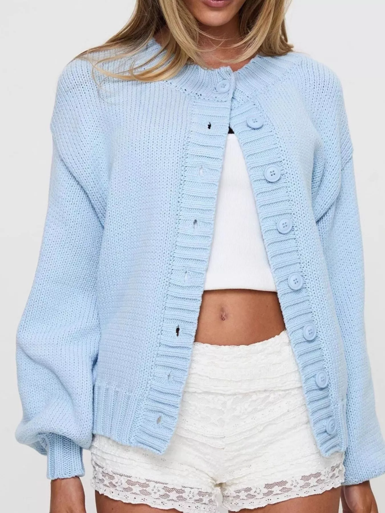 Button-Down Knit Cardigan - ZKZOOK