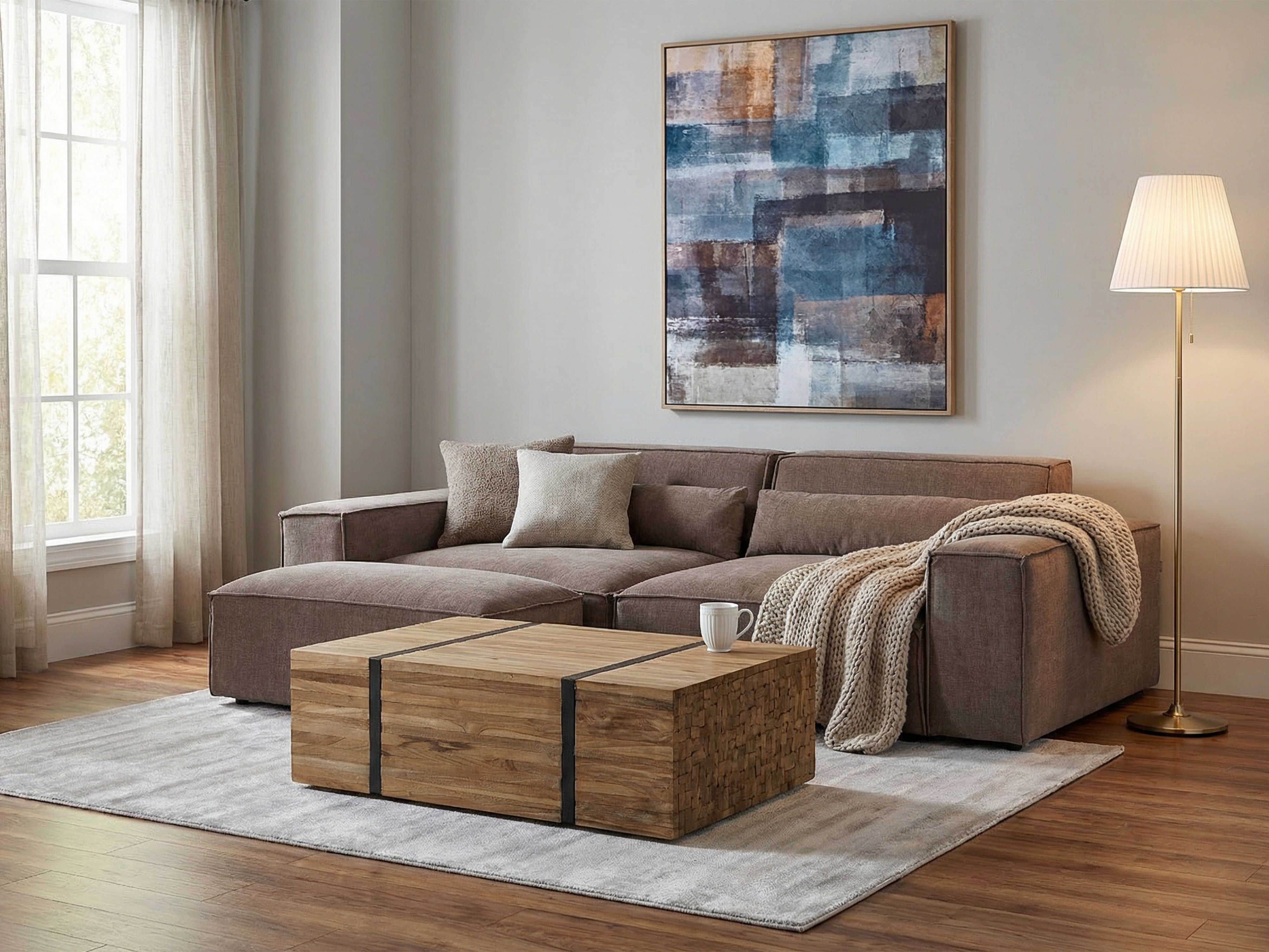 Coffee Table GANDER Teak Wood Brown