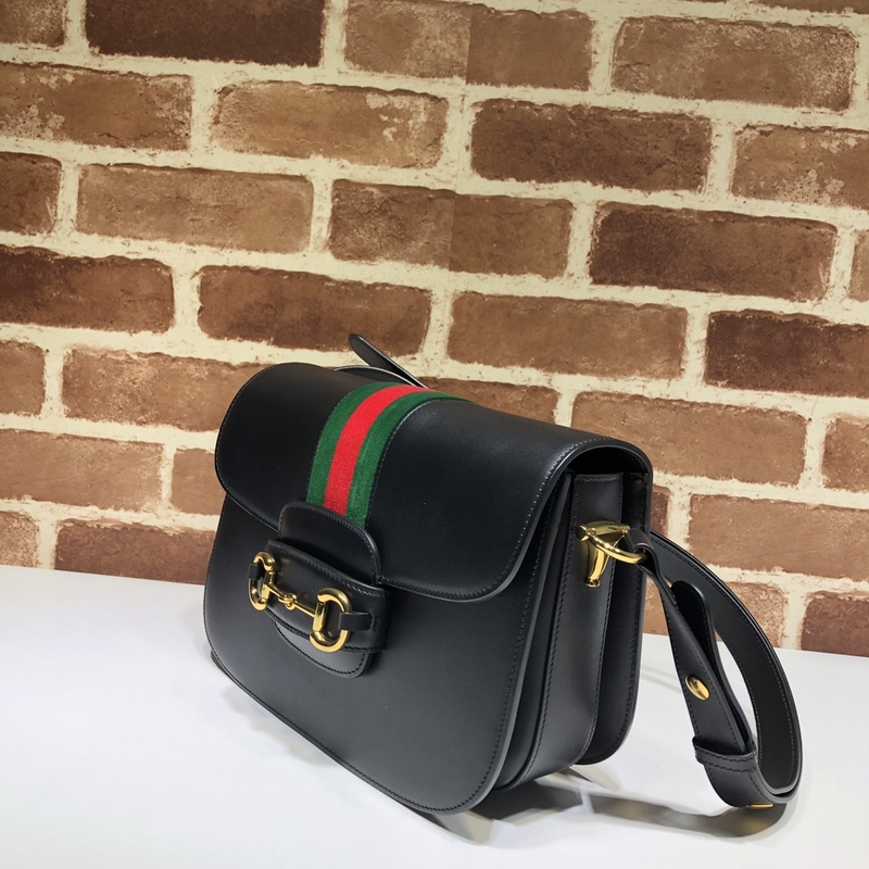 Replica Gucci Horsebit 1955 Python Small Shoulder Bag 602204 Black1:1High-quality replica