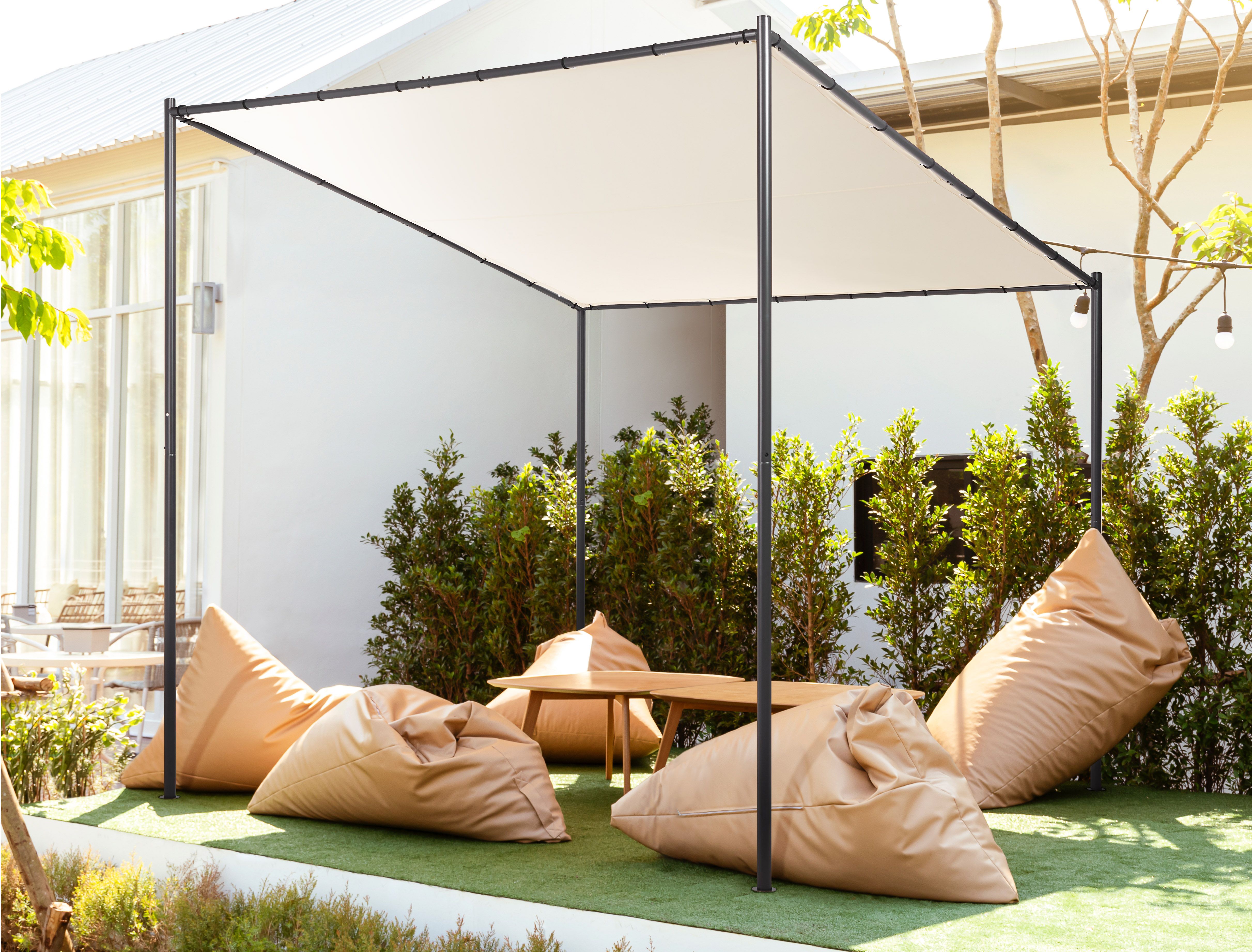 Gazebo VIMINO Metal 282 cm 294 cm Beige