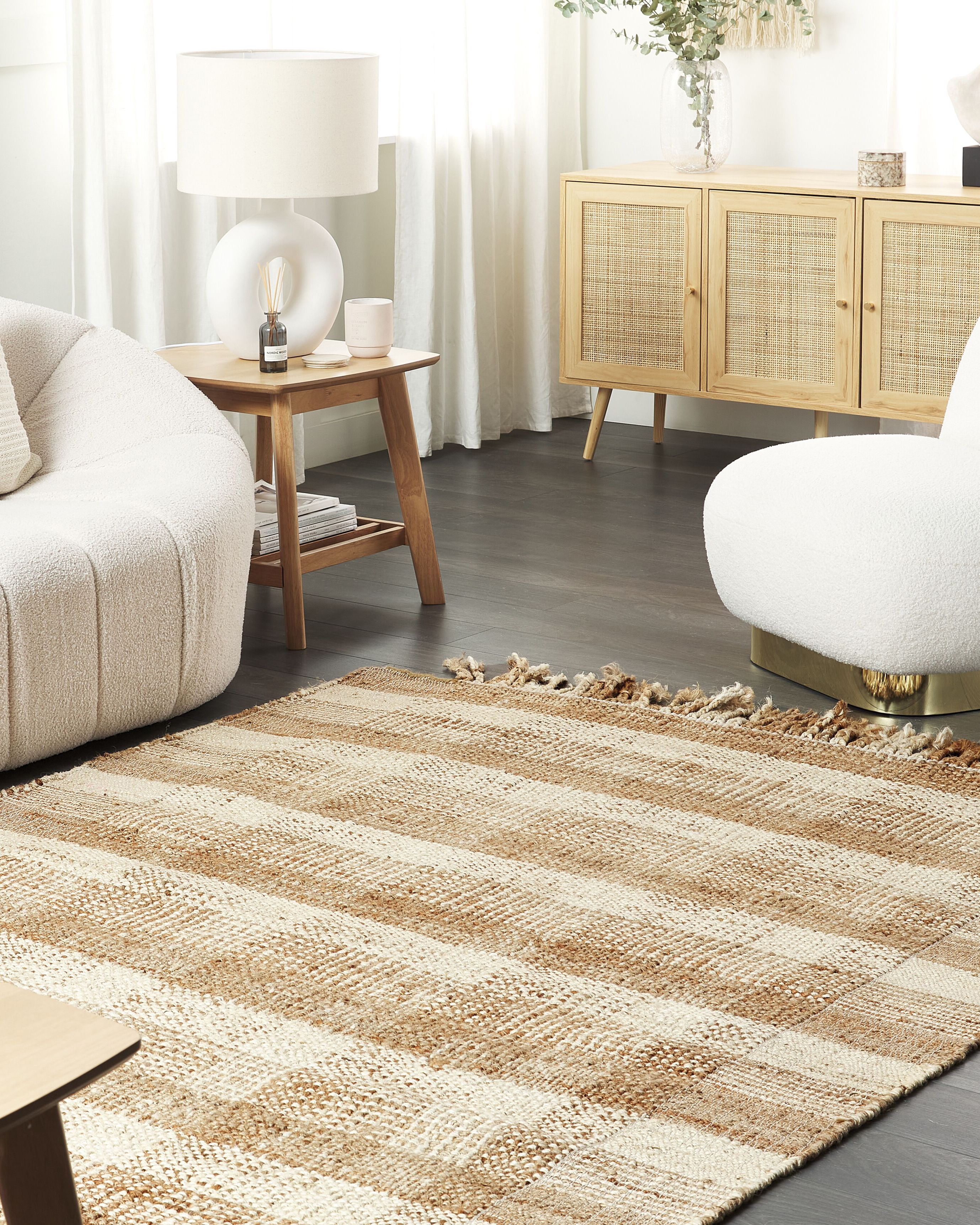 Rug BERISSA Beige 160 x 230 cm Jute