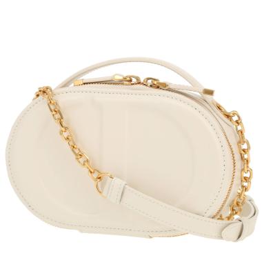 Dior Ovale CD shoulder bag in white leather1:1High-quality replica