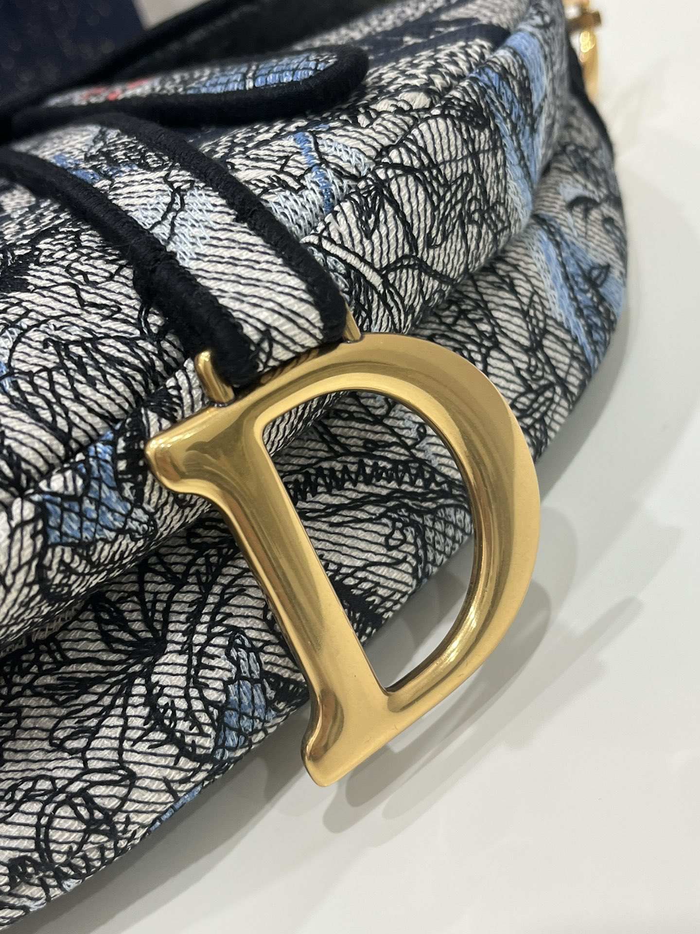Saddle Bag Denim Multicolor For Women 10in/25.5 cm M0446CRZI_M49E1:1High-quality replica