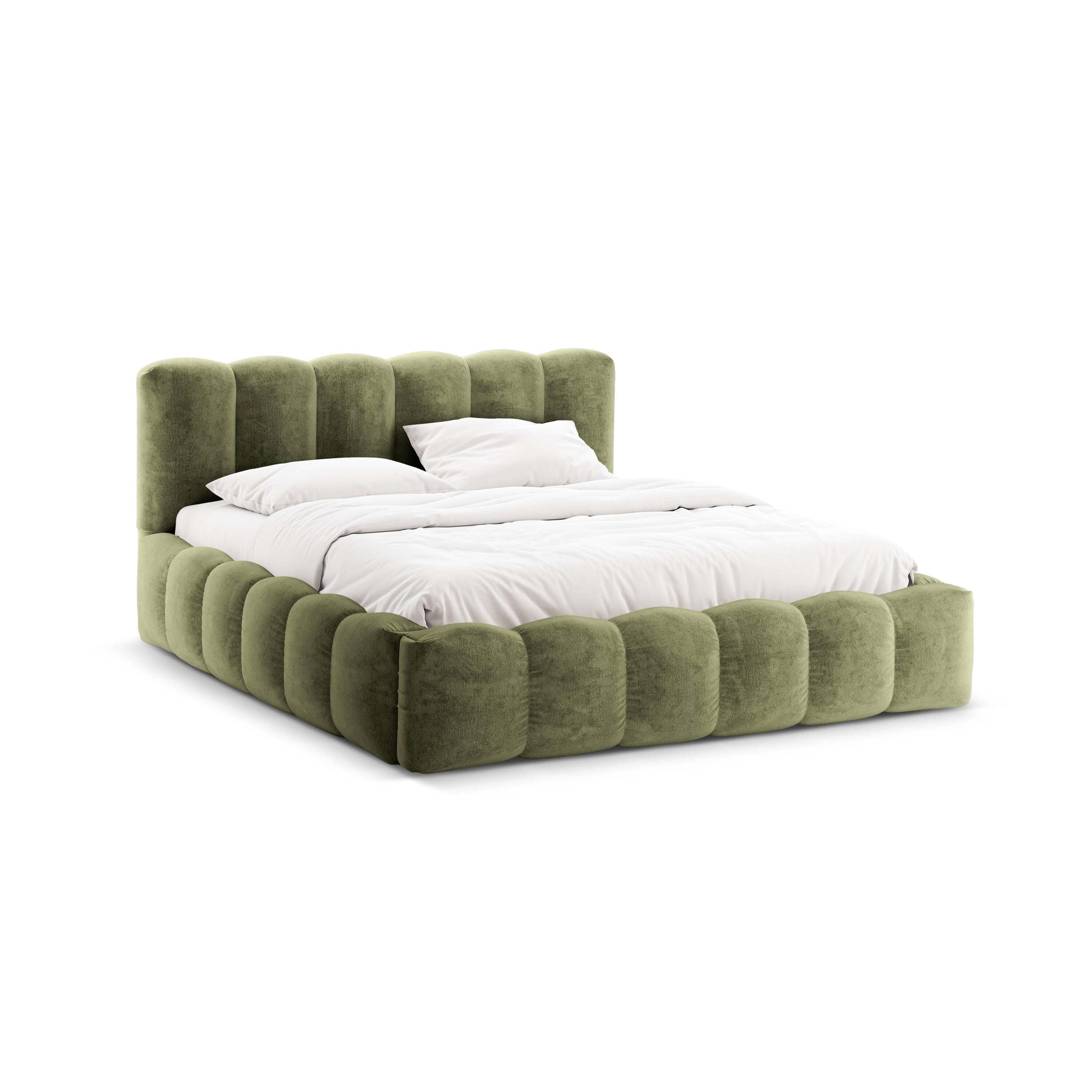 Micadoni Lupine Bedframe met Opbergruimte 140 x 200 cm - Chenille - Li
