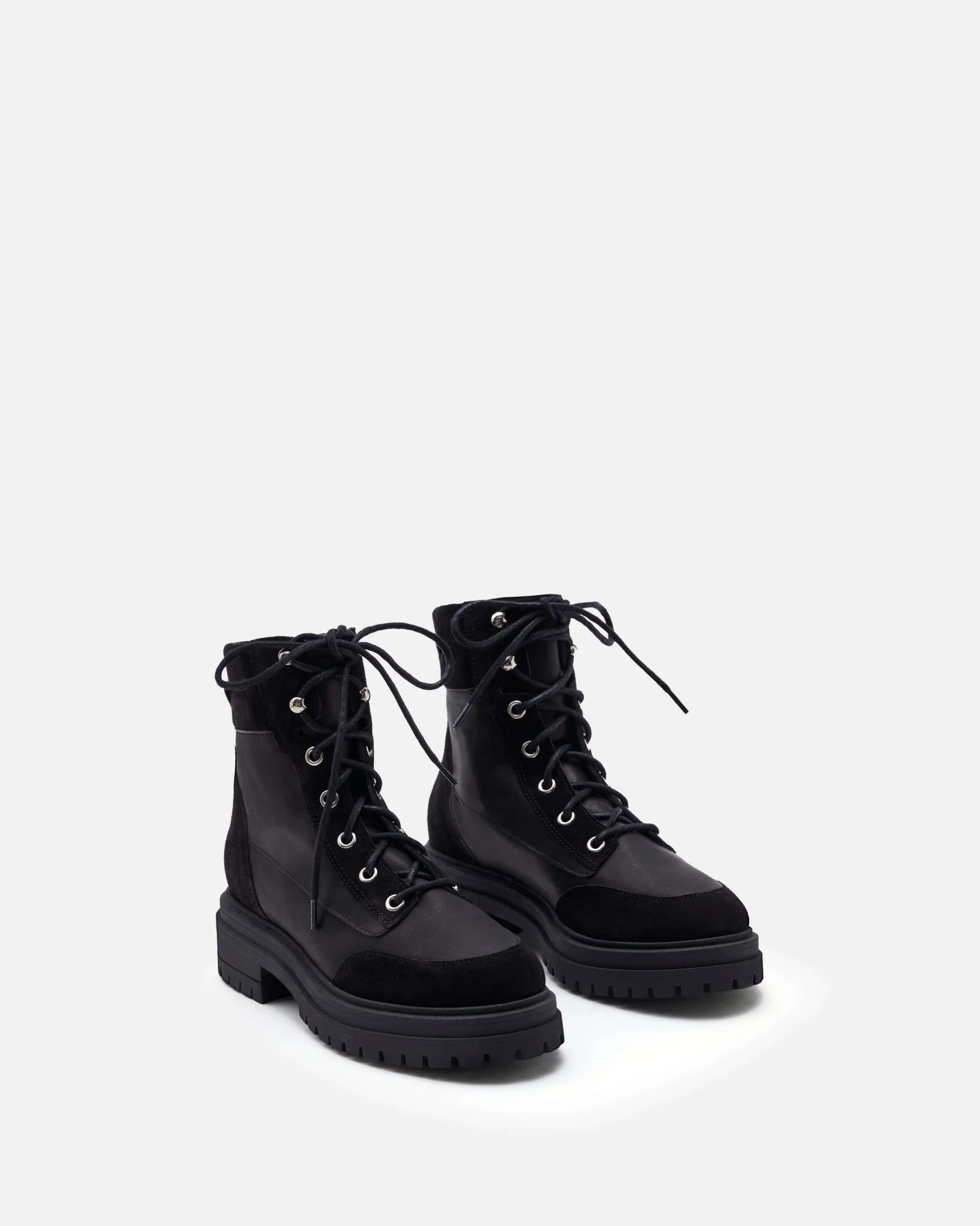 BOTTINES MISTIA/BI - En cuir à lacets noir