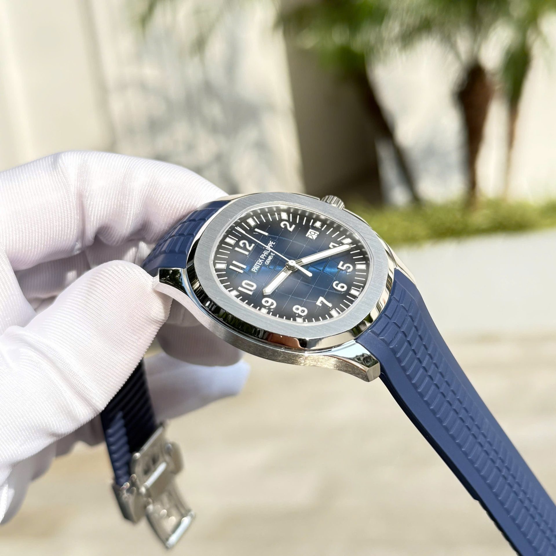 Patek Philippe Aquanaut 5168 Knock Off Watches Blue Dial Rubber Strap Custom BBF Factory 42,2mm - Top club
