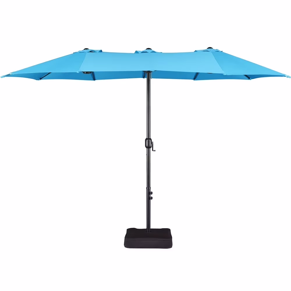 Topeakmart 13ft Patio Parasol Canopy with Crank, Tan - Image 13