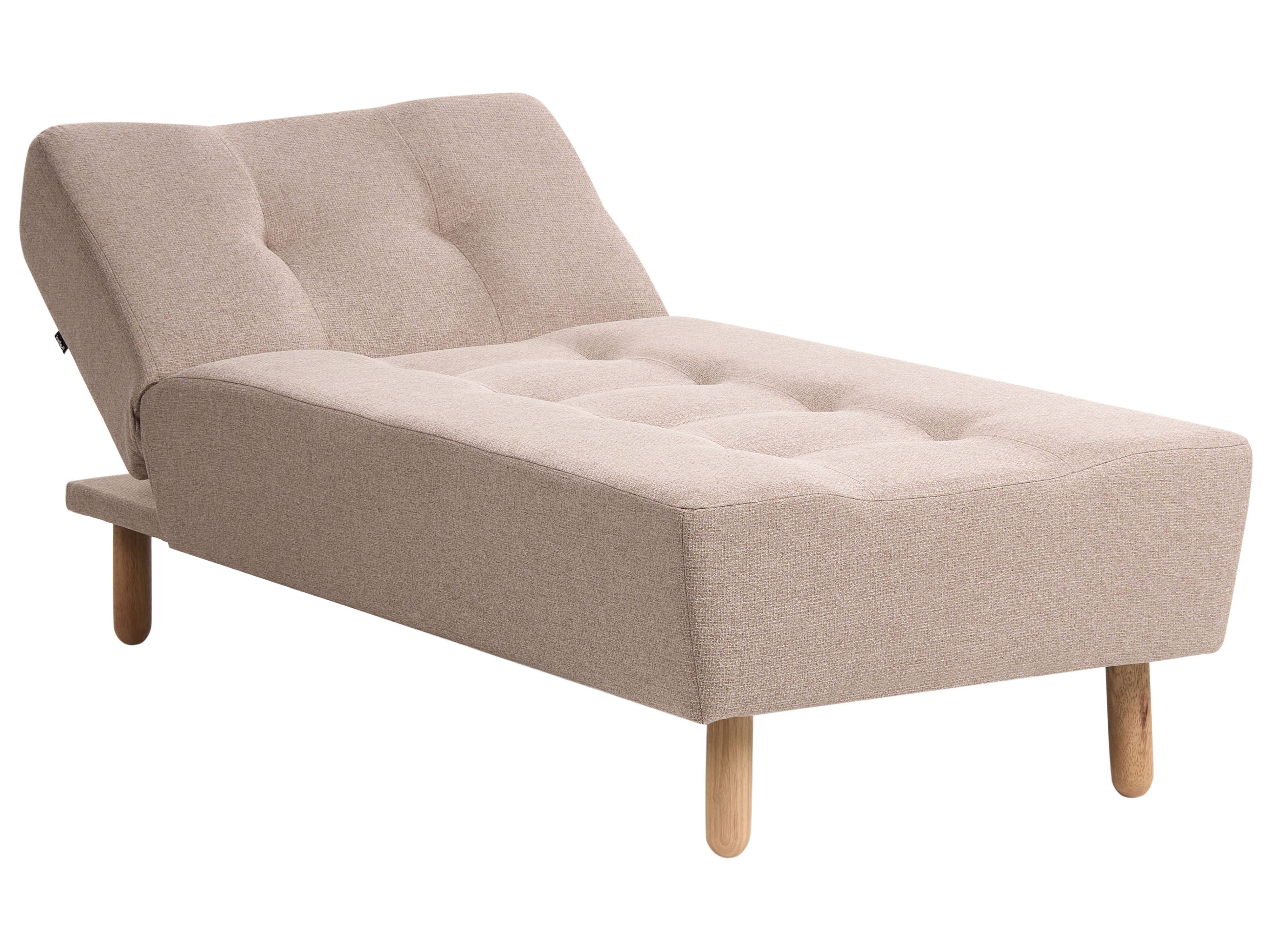 Chaise Longue ALSTEN Fabric Beige