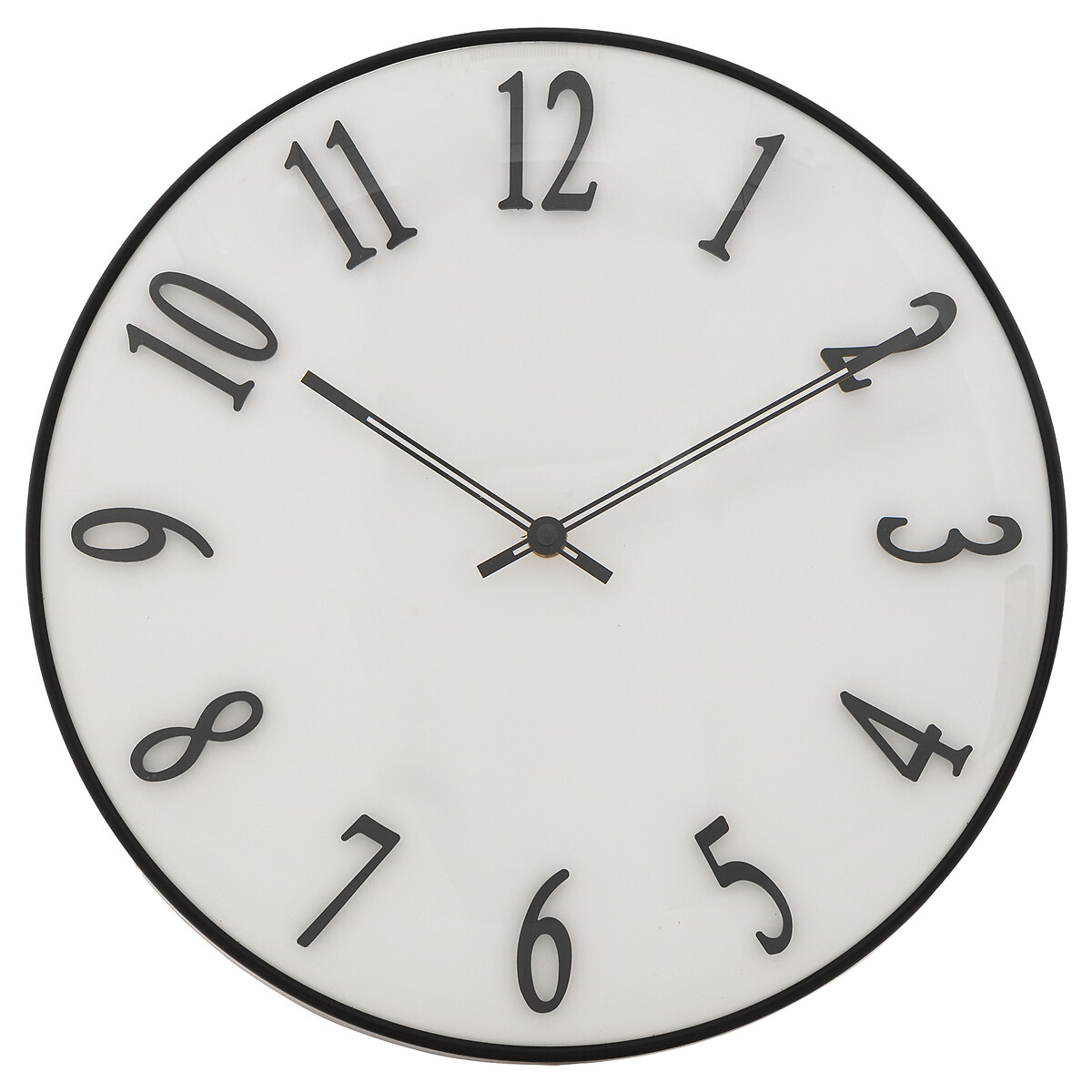 Relief clock "Edgar" White, D.35 cm