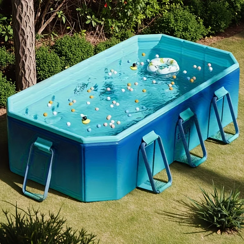 Adult Swimming Pool, Family Large Swimming Pool, Including Multiple Components, Durable PVC Material, Ideal For Outdoor Recreation, Summer Parties, Holidays And Family Gatherings - Image 10