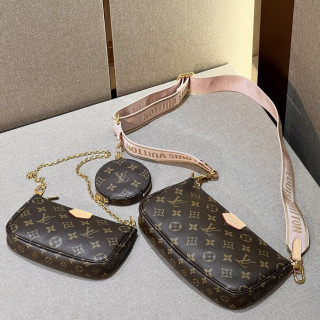 Louis Vuitton Multi Pochette Accessoires Pink Strap1:1High-quality replica