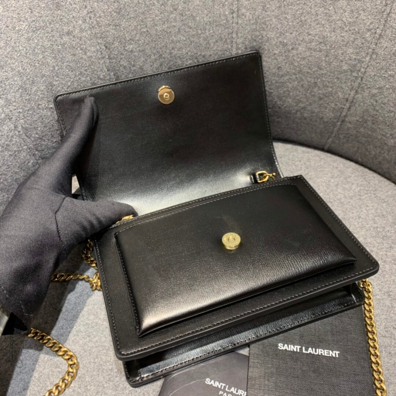 Replica Saint Laurent Sunset Chain Wallet In Smooth Leather 5330261:1High-quality replica