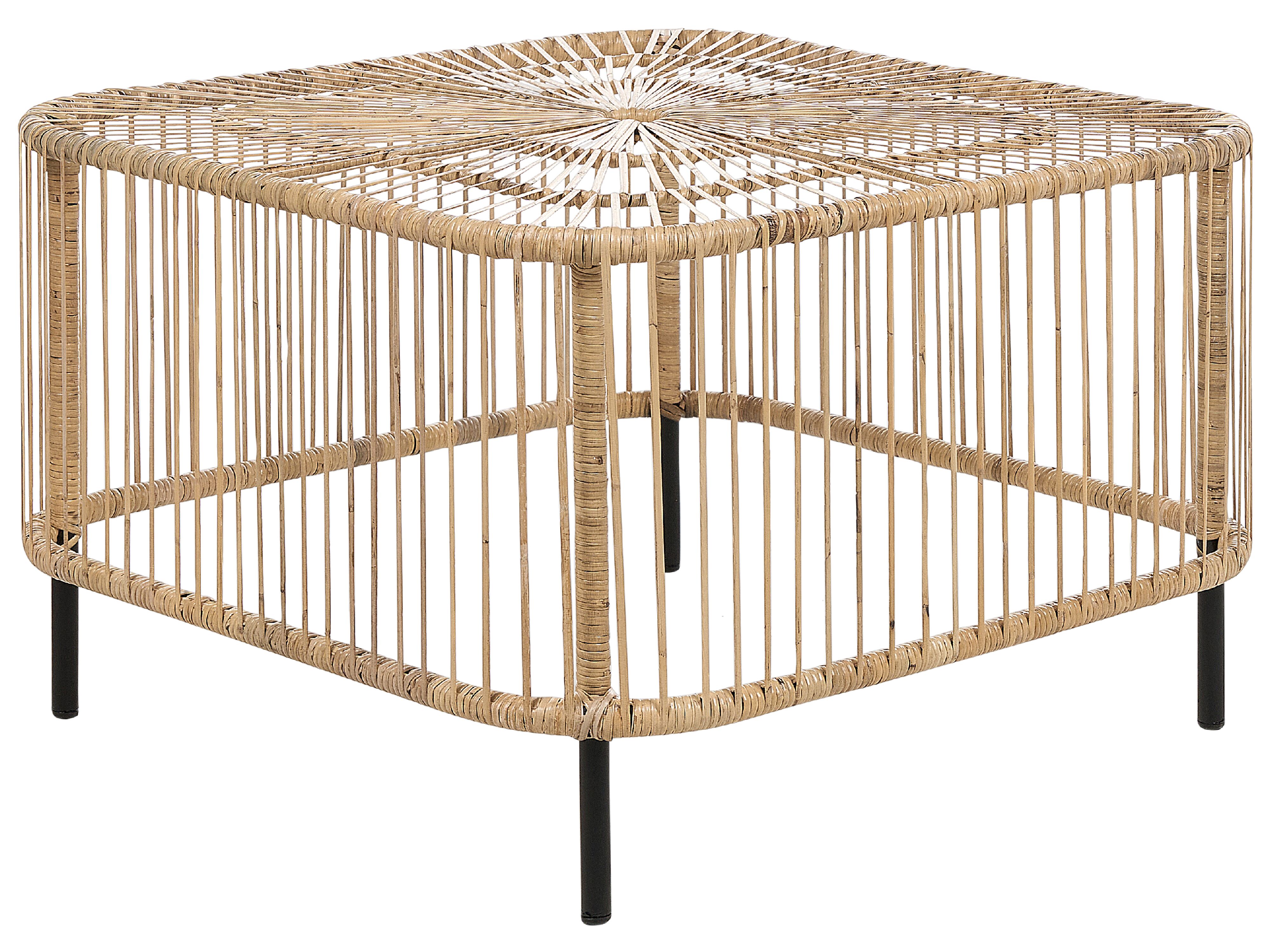 Garden Coffee Table CESENATICO 67 cm 67 cm Rattan Natural