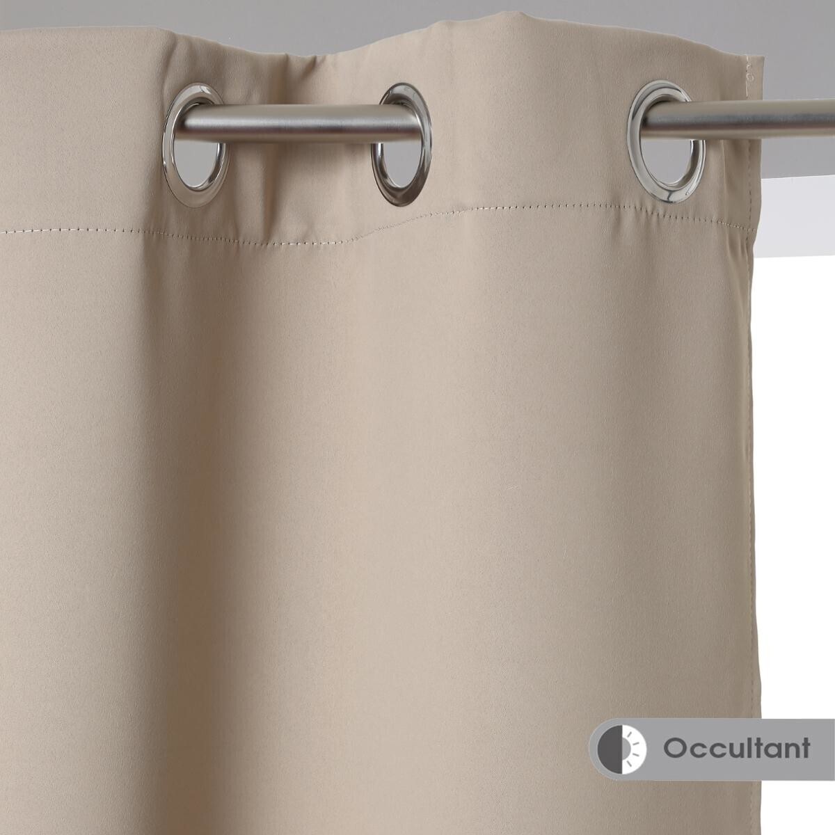 Set of 2 blackout curtains Beige, 135x240 cm