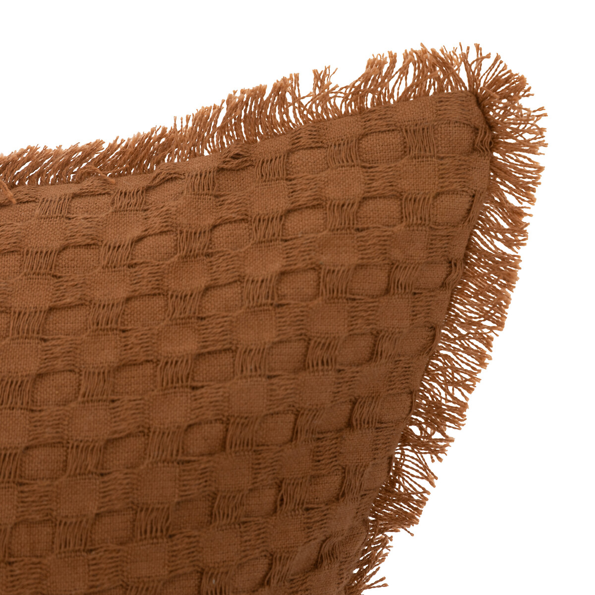 "Widdy" honeycomb cushion Terracotta Rose, 30x50 cm