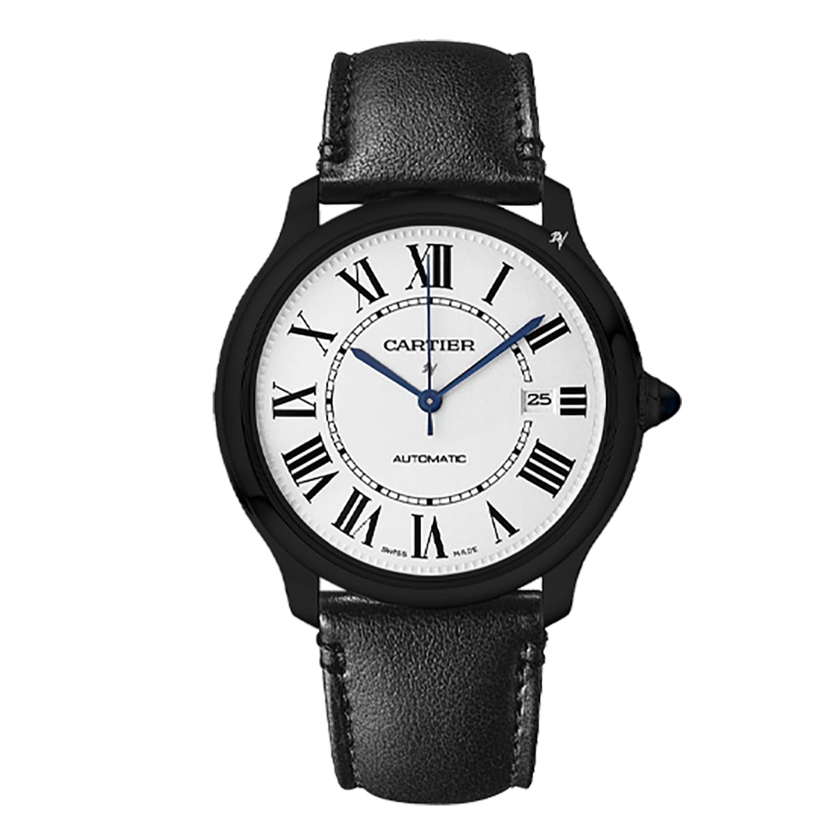 Fake Cartier Replica Watch RONDE MUST Limited Edition Black DLC-PVD(1:1 replica) - Top club