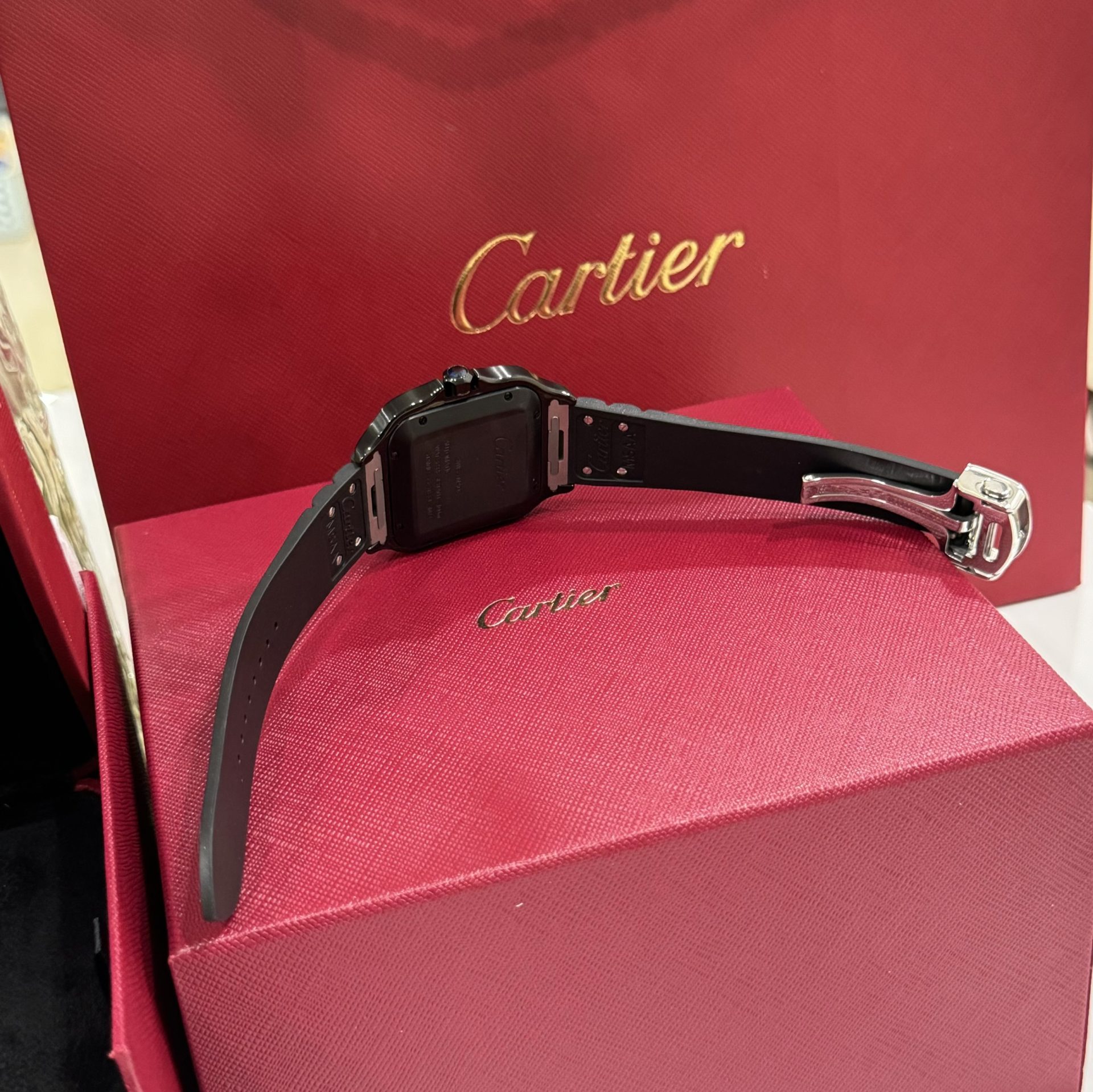Cartier Replica Watch Santos WSSA0039 Black Rubber Strap BV Factory 39.8mm - Top club