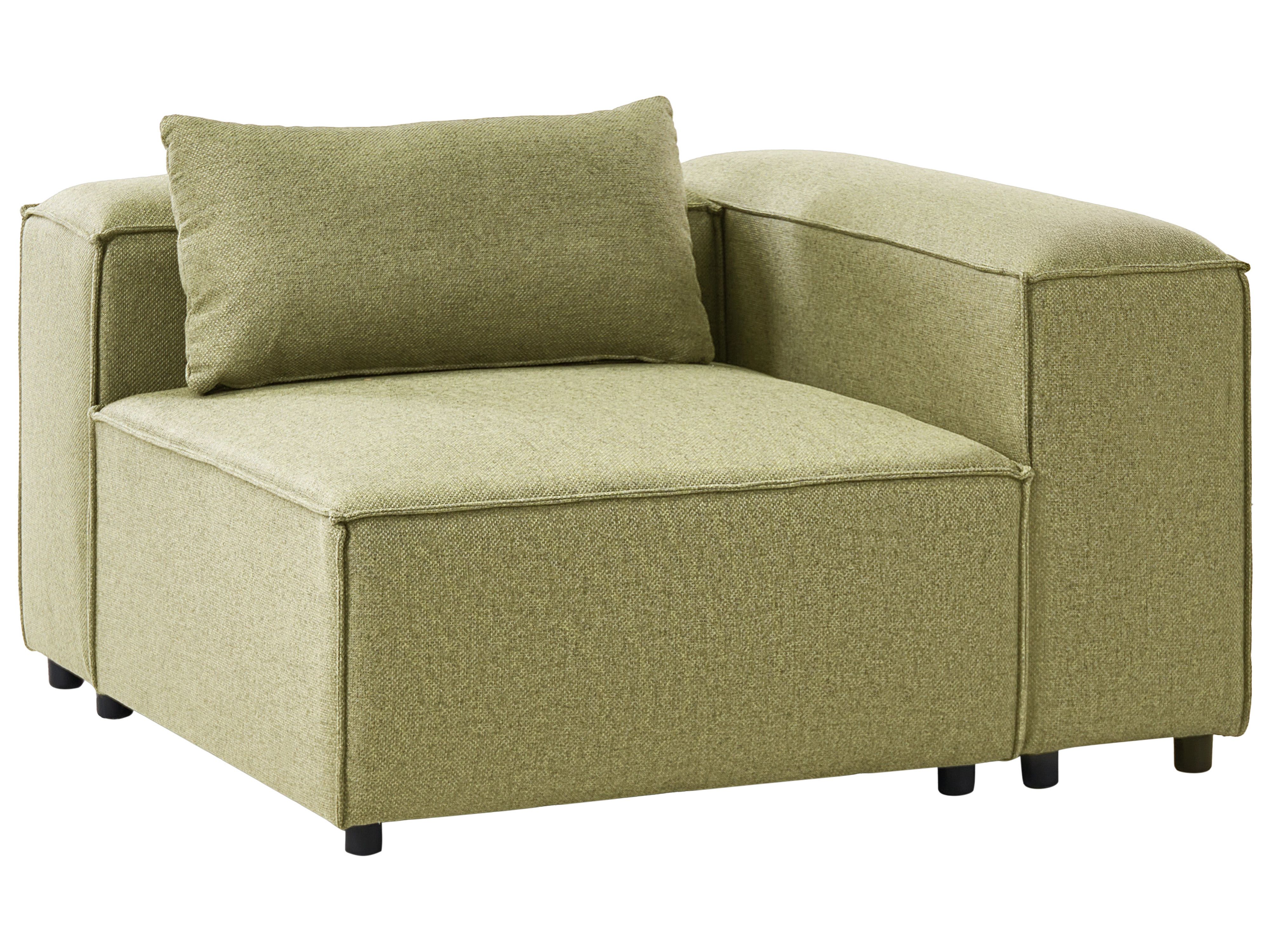Corner Seat BRANDE Fabric Light Green Symmetrical