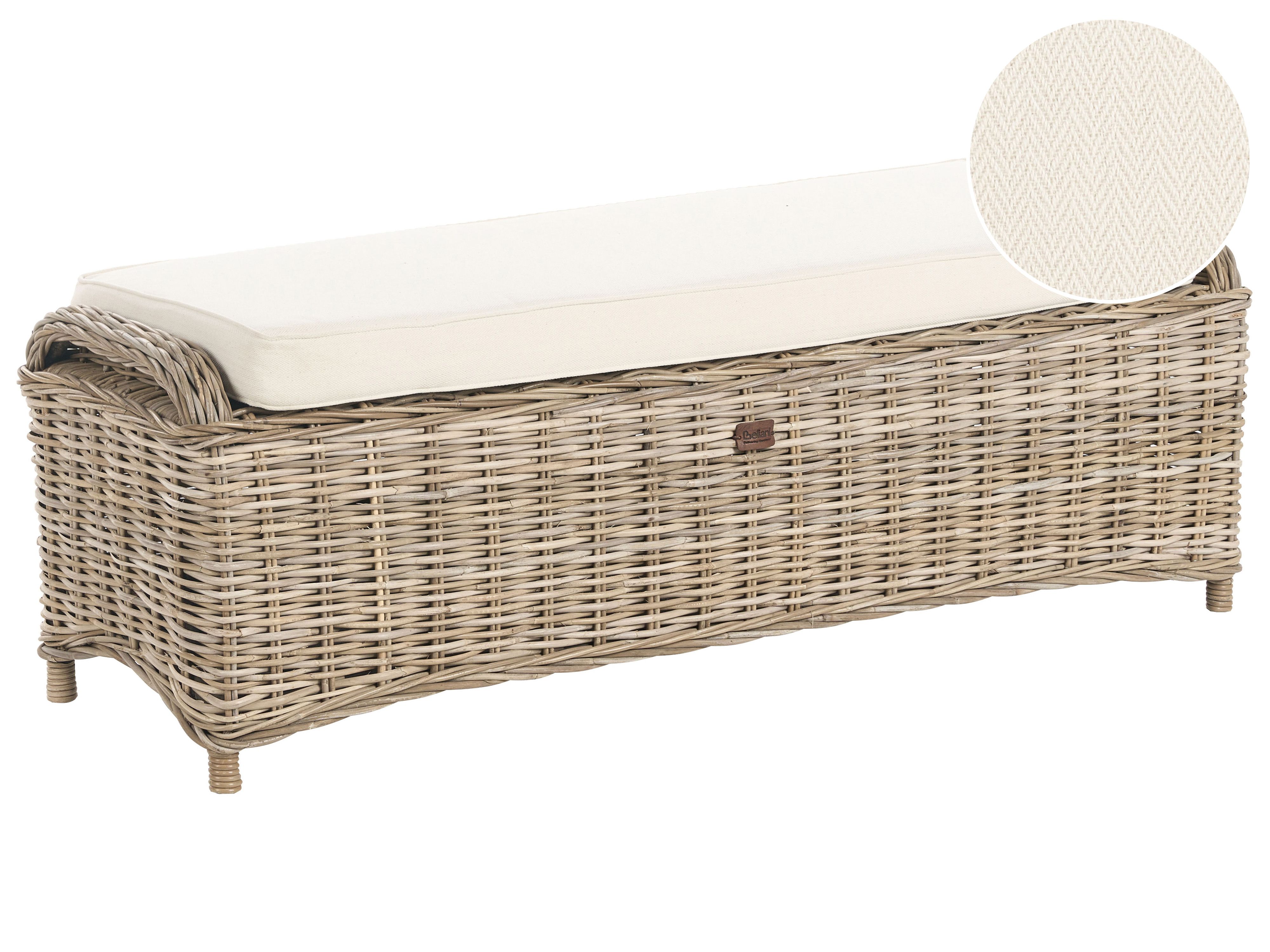 Garden Ottoman SUSUA 140 cm Rattan Natural