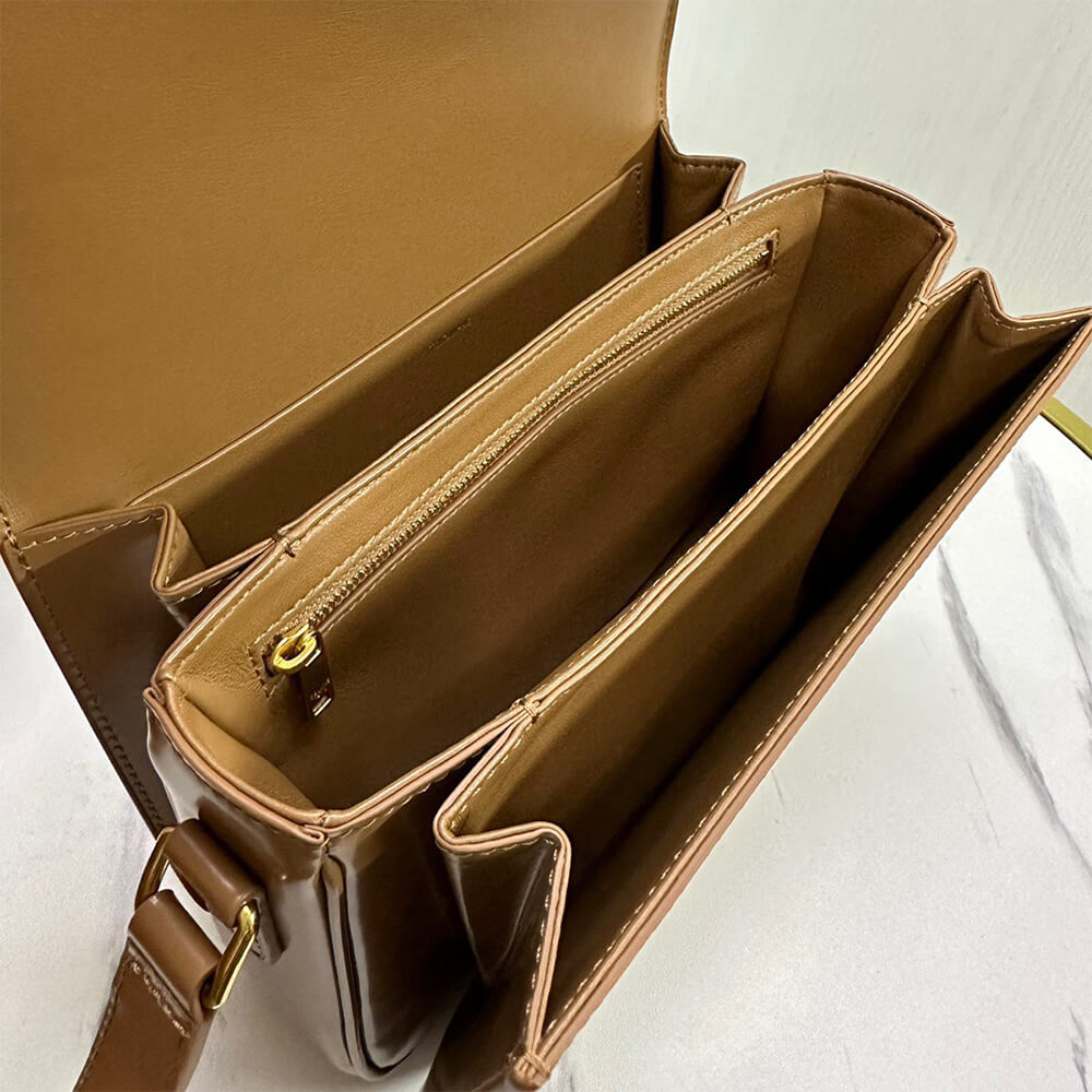 CELINE CLASSIQUE TRIOMPHE BAG in shiny calfskin(HIGH-END GRADE)1:1High-quality replica
