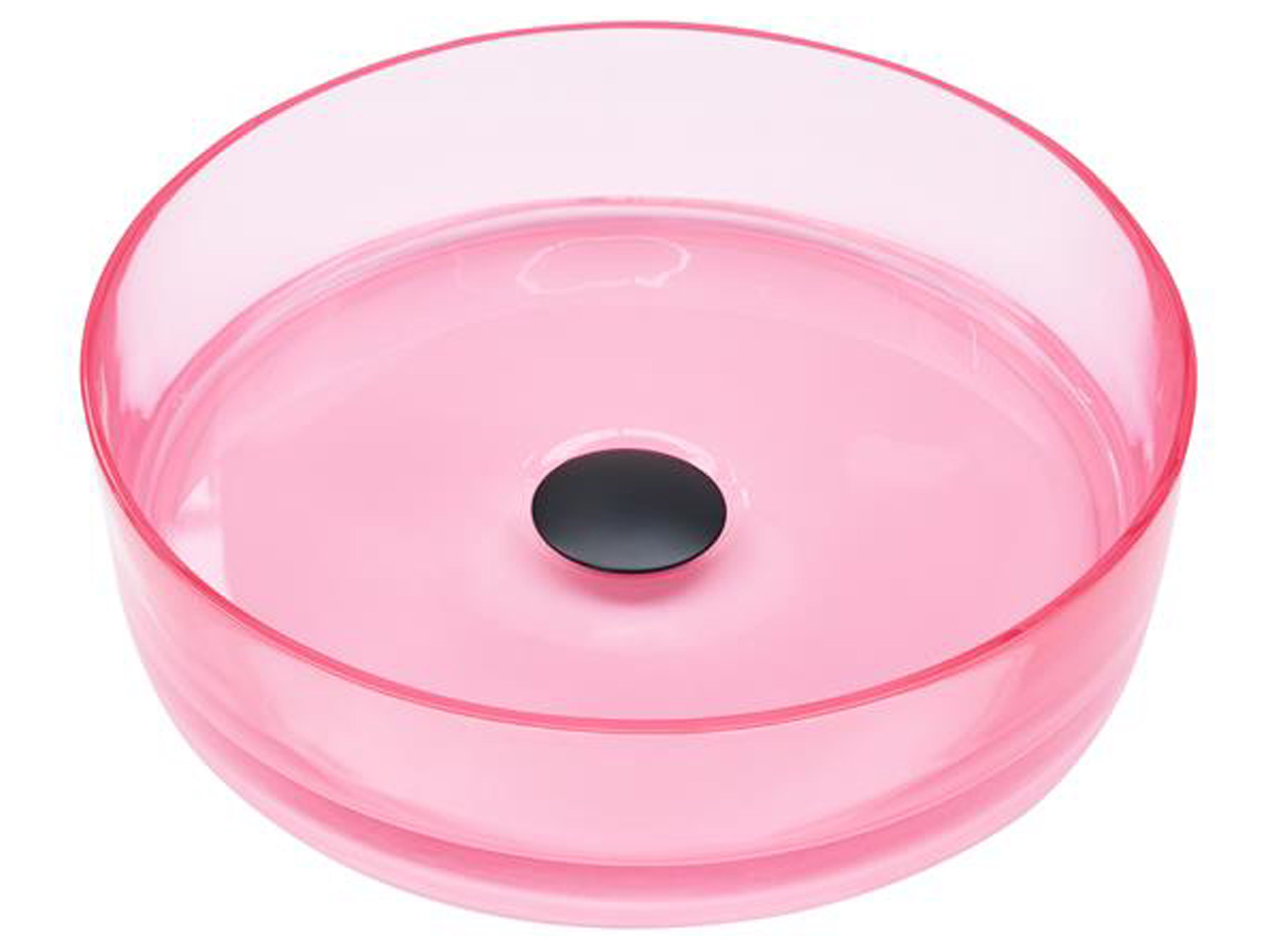 Countertop Basin TOLOSA ⌀ 360 mm Solid Surface Pink