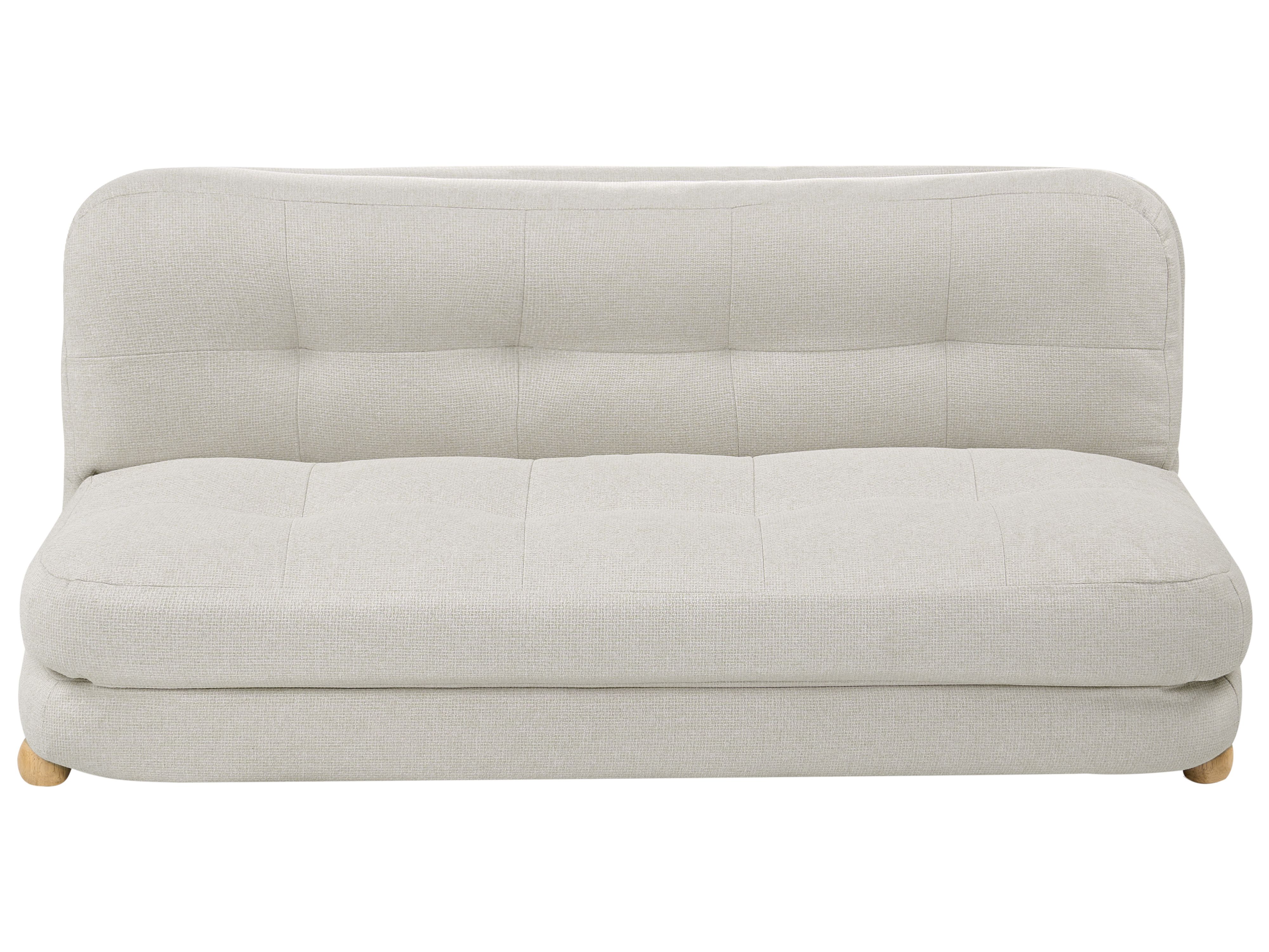 Sofa Bed 2 Seater ESBJERG Faux Linen Off-White