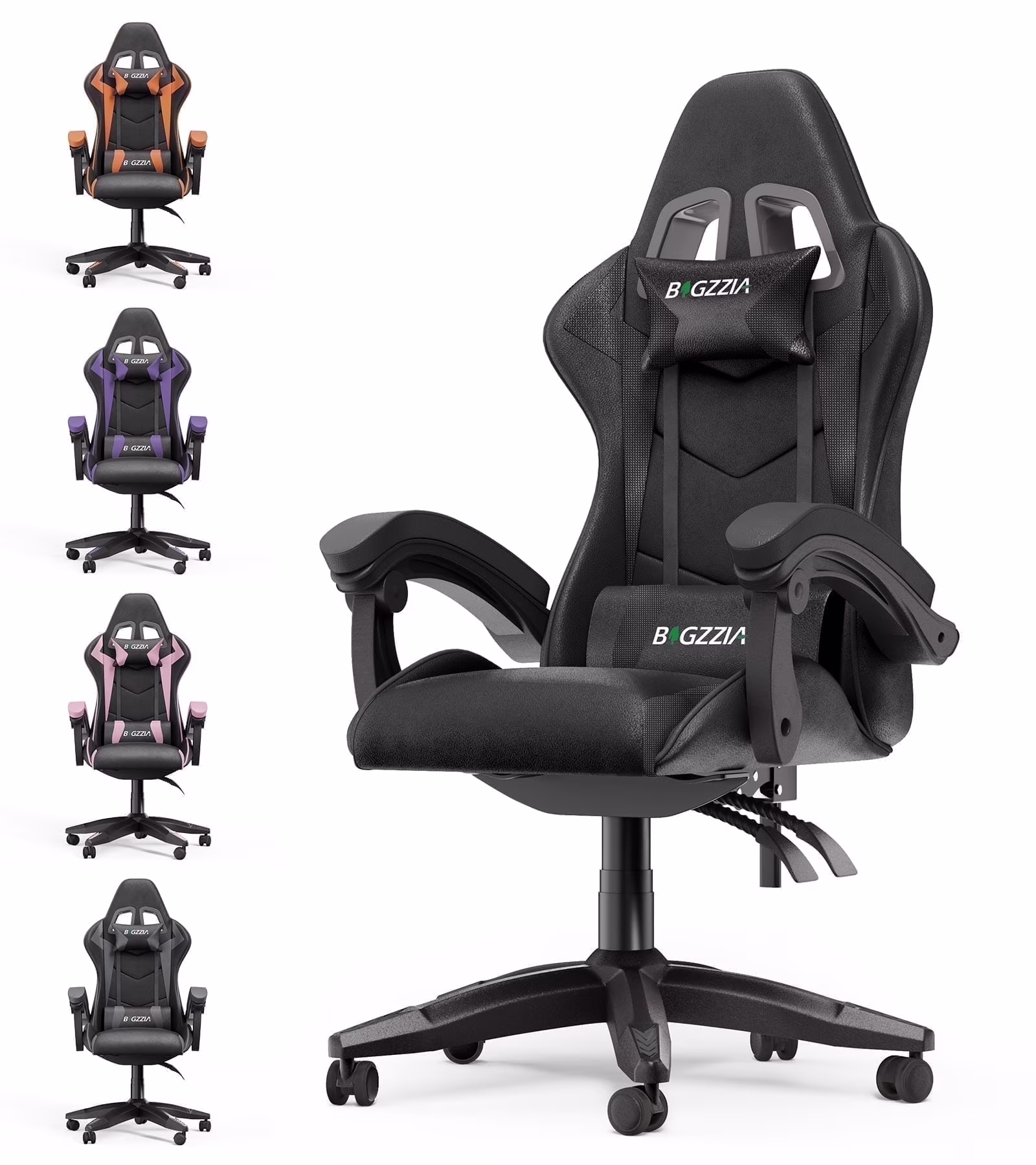 Bigzzia Gaming Chair with Footrest, Gaming Chair for Adult with Headrest and Lumbar Support,Red - Image 11