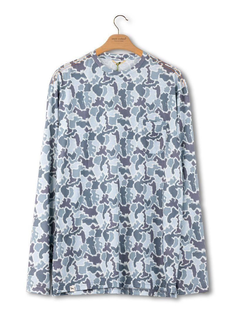 0126-MN-TEE-LS-CAMO-BLUCMO - Simply Southern Outlet