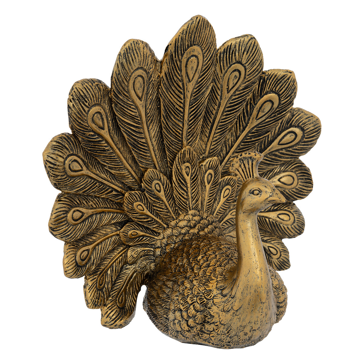 Bird figurine "Wild" Golden, L.27 cm
