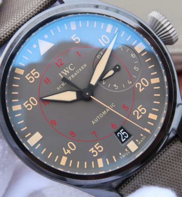 Replica IWC ZF Big Pilot 48mm IW501902 Real Ceramic Nylon Strap - Top club