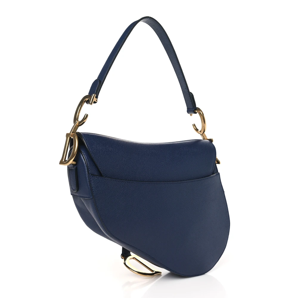 Superfake Dior Bag – Indigo Blue Grained Leather Saddle Edition