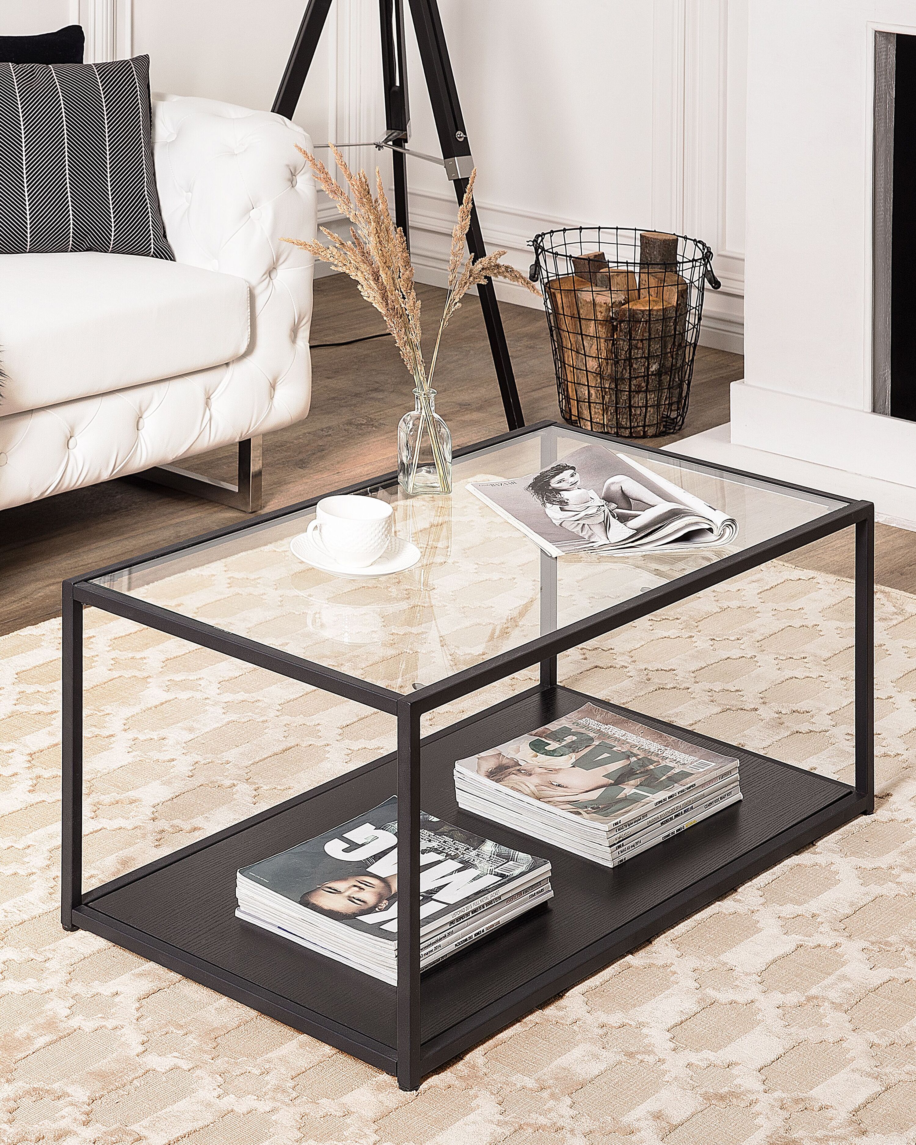 Rug CIZRE Beige 160 x 230 cm Viscose