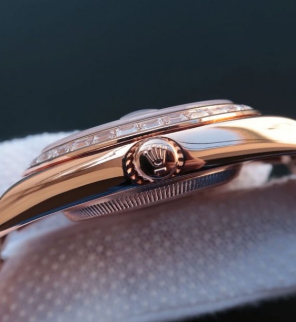 Replica Rolex Noob Day-Date 218399 RG Full Diamonds A3255 - Elite Watch Atelier