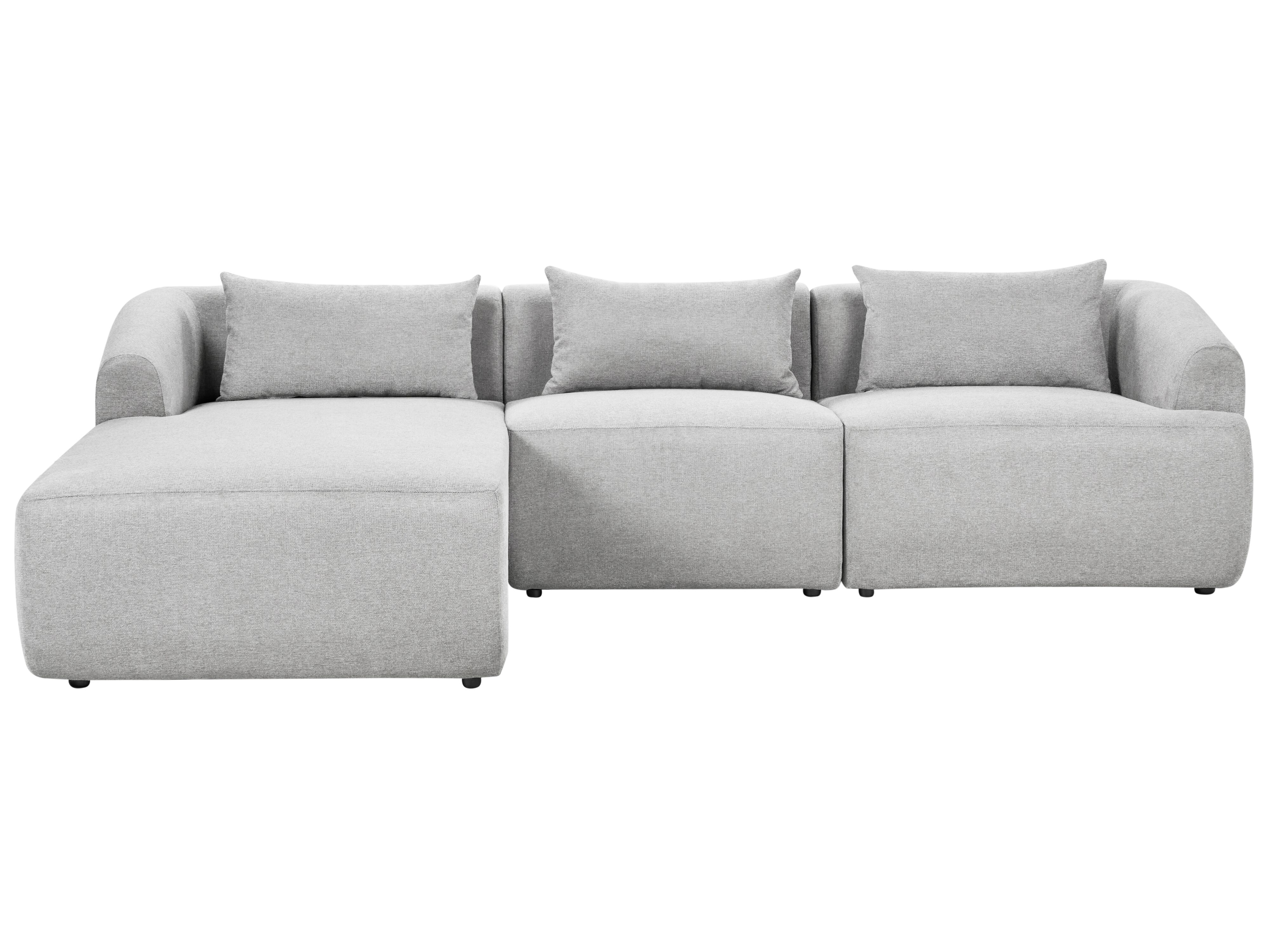 Corner Sofa 3 Seater SVANSELE Fabric Light Grey Right Hand
