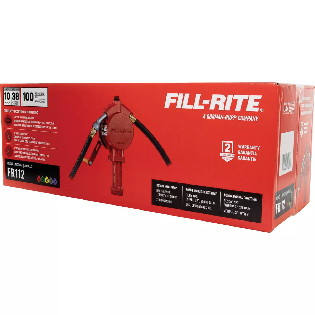 Fill-Rite Rotary Hand-Operated Fuel Transfer Pump with Nozzle Spout