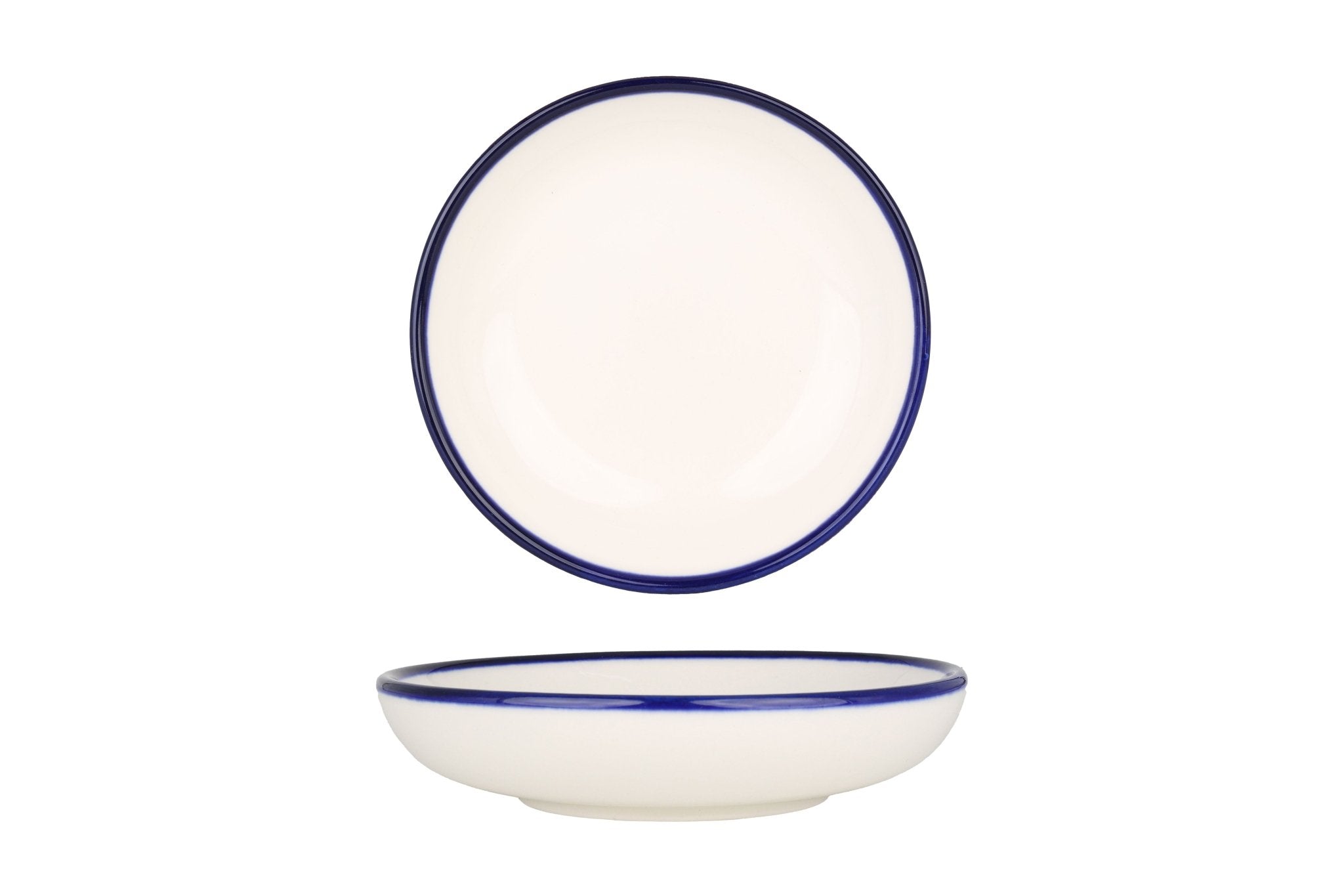 Rinart Serveerschaal - Blue Edge - Porselein - 10 cm - set van 2