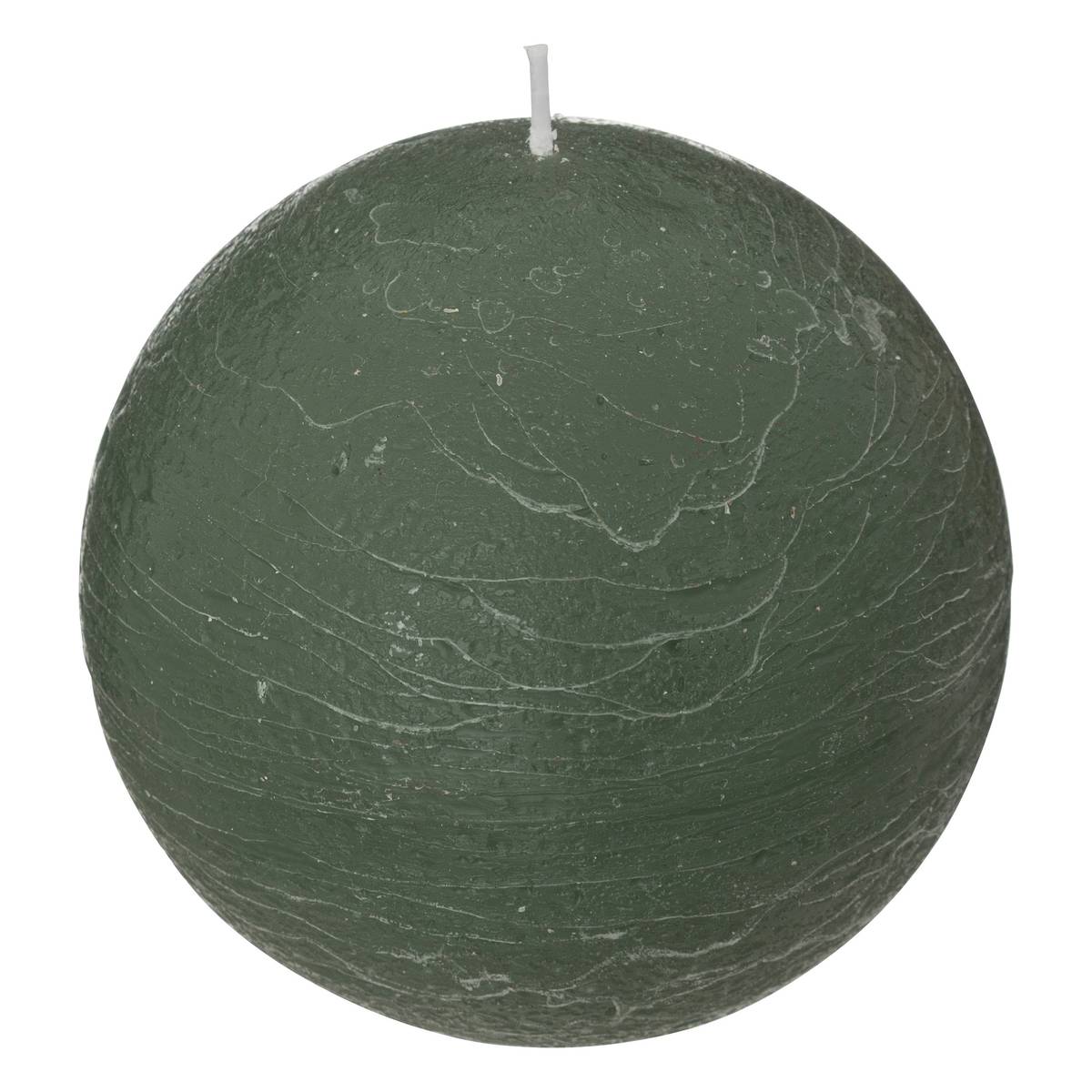 Rustic ball candle Eucalyptus green, 445g