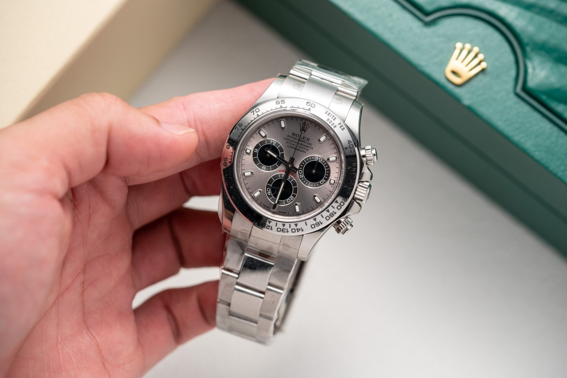 Rolex Replica Watch Daytona Cosmograph 116509 Gray Dial Clean Factory 40mm - Elite Watch Atelier