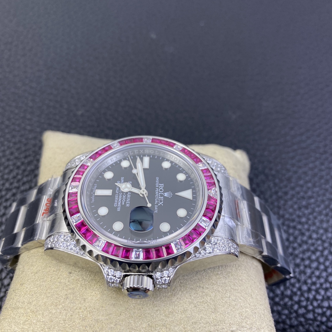 Rolex Submariner Special Edition with Diamonds - Pink Diamonds - 40mm(1:1 replica) - Elite Watch Atelier