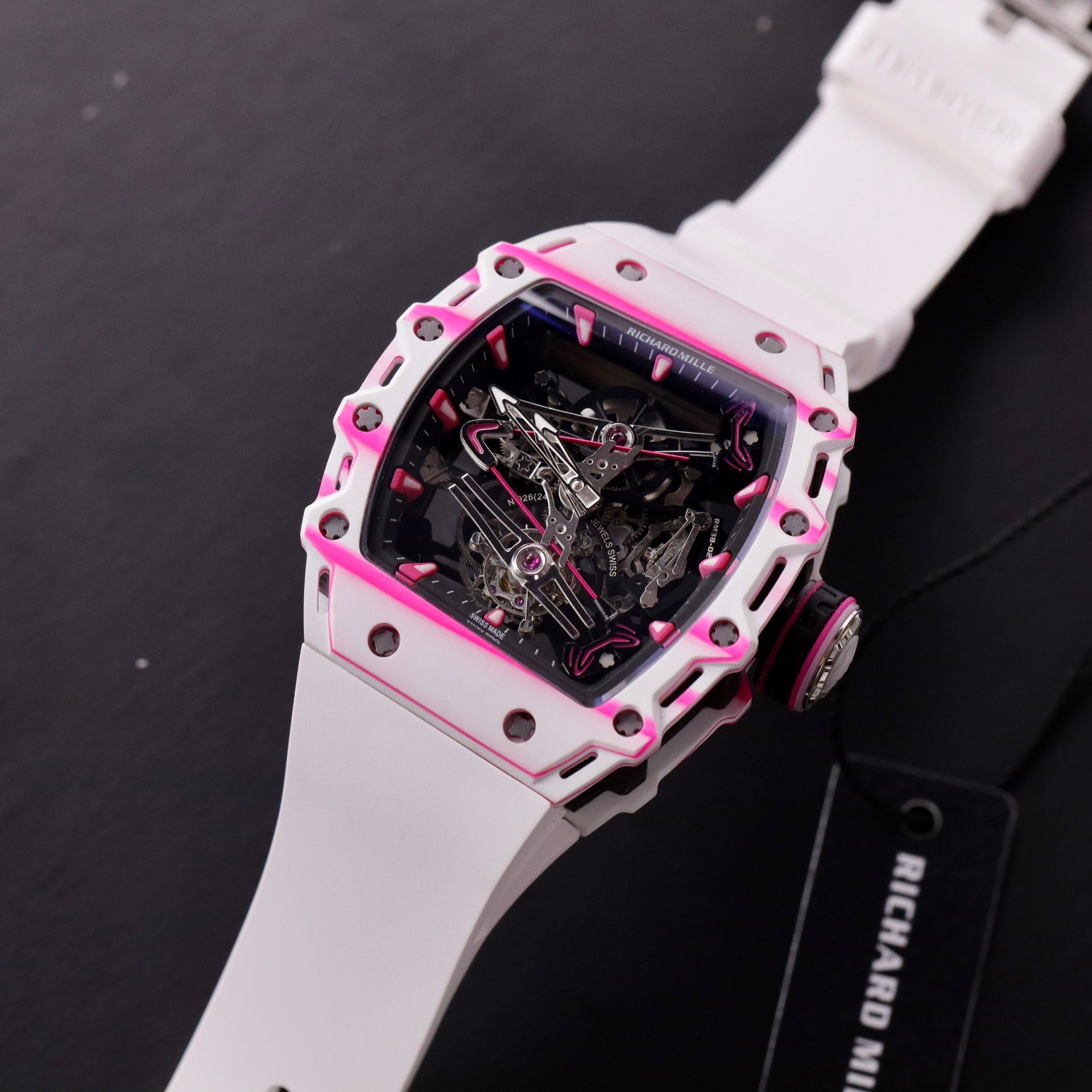 Richard Mille Replica 1:1 Watch RM38-02 Tourbillon Black Dial 43.7mm - Elite Watch Atelier