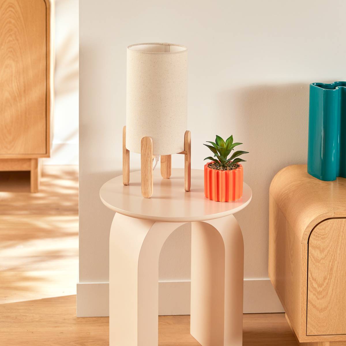 Table Lamp Sector "Rafa" Beige, H.37 cm