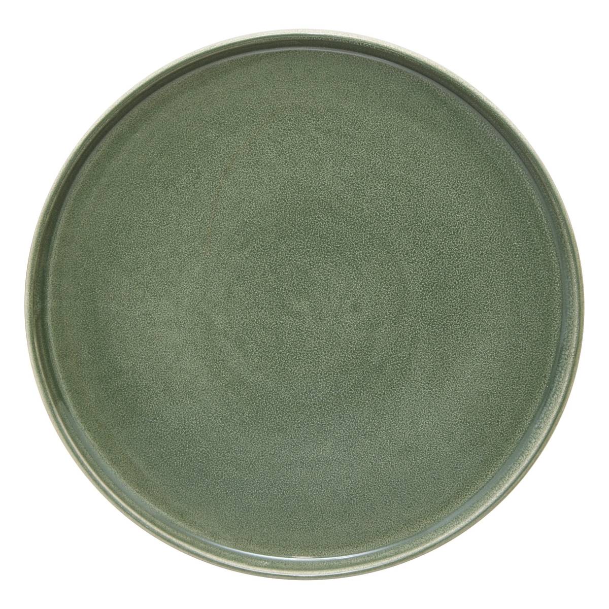 Flat plate "Unknown Land" Earthenware, D.26.7 cm, Khaki Green
