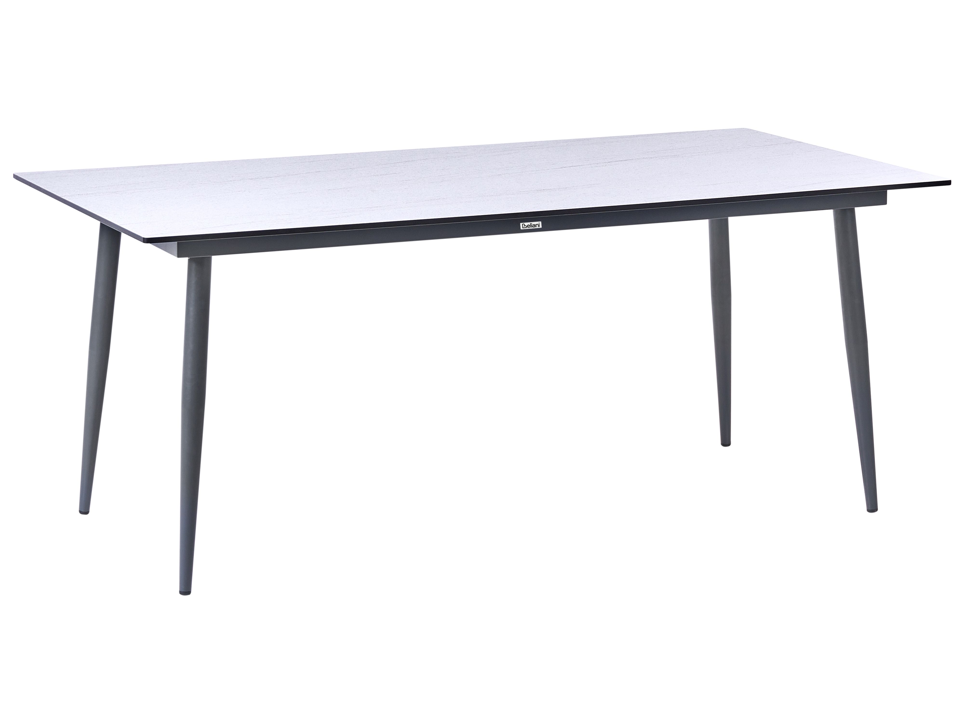 Garden Dining Table TOLENTINO 180 cm 90 cm Stone Effect Travertine Effect