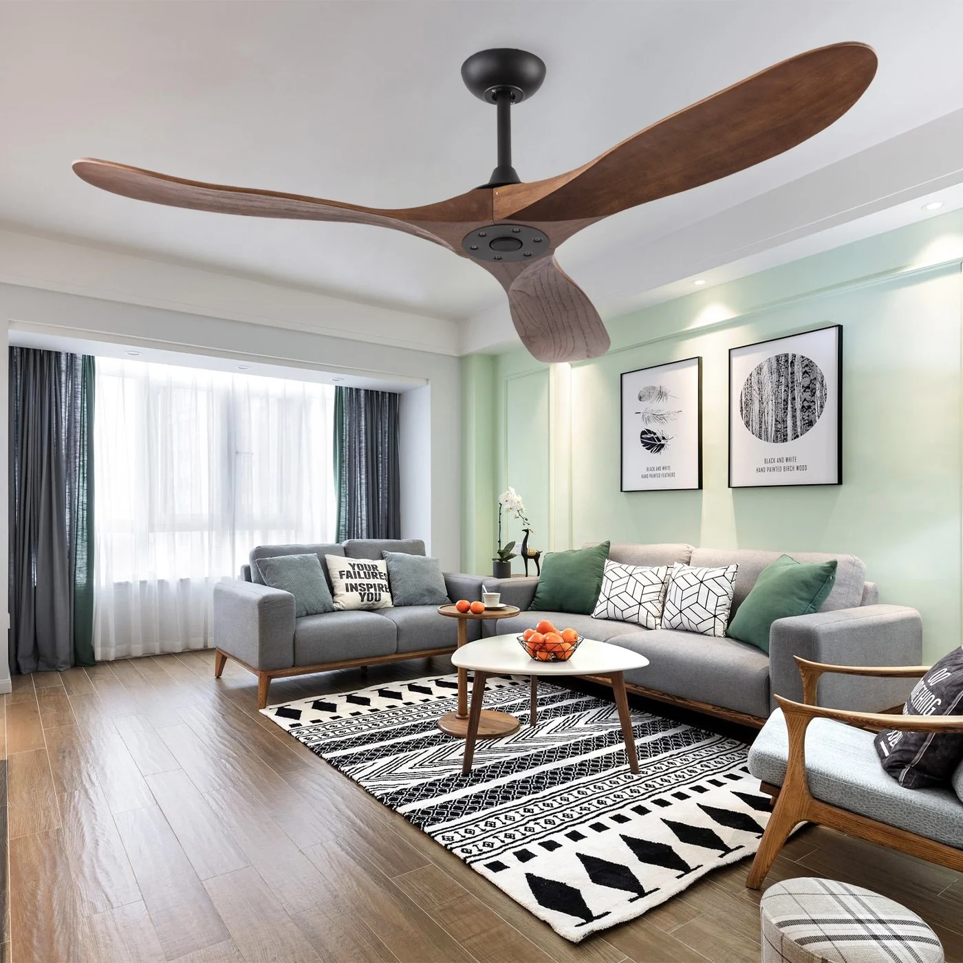 FUFU&GAGA 3-Blades Ceiling Fan With Remote Control