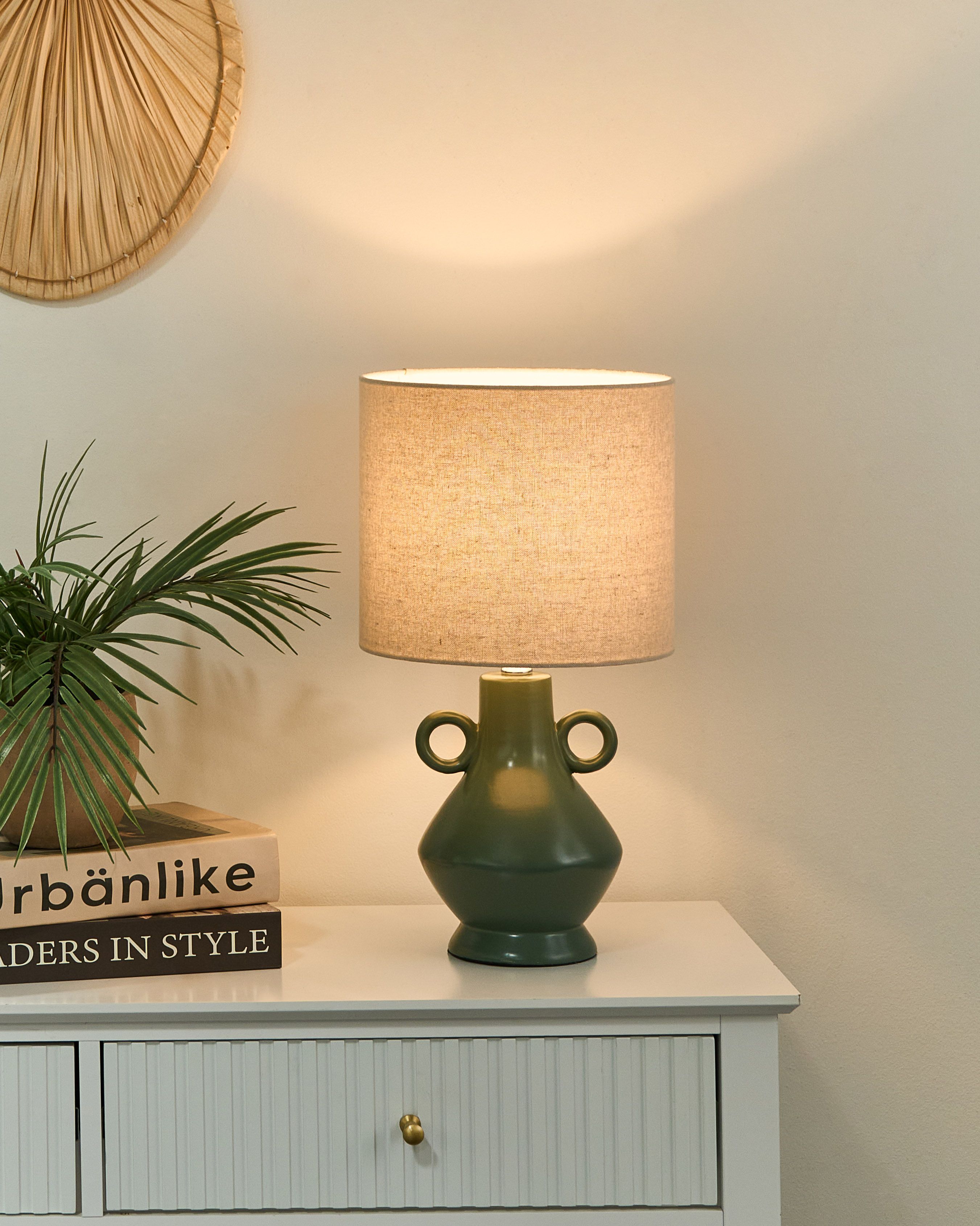 Table Lamp KERULEN Ceramic Green
