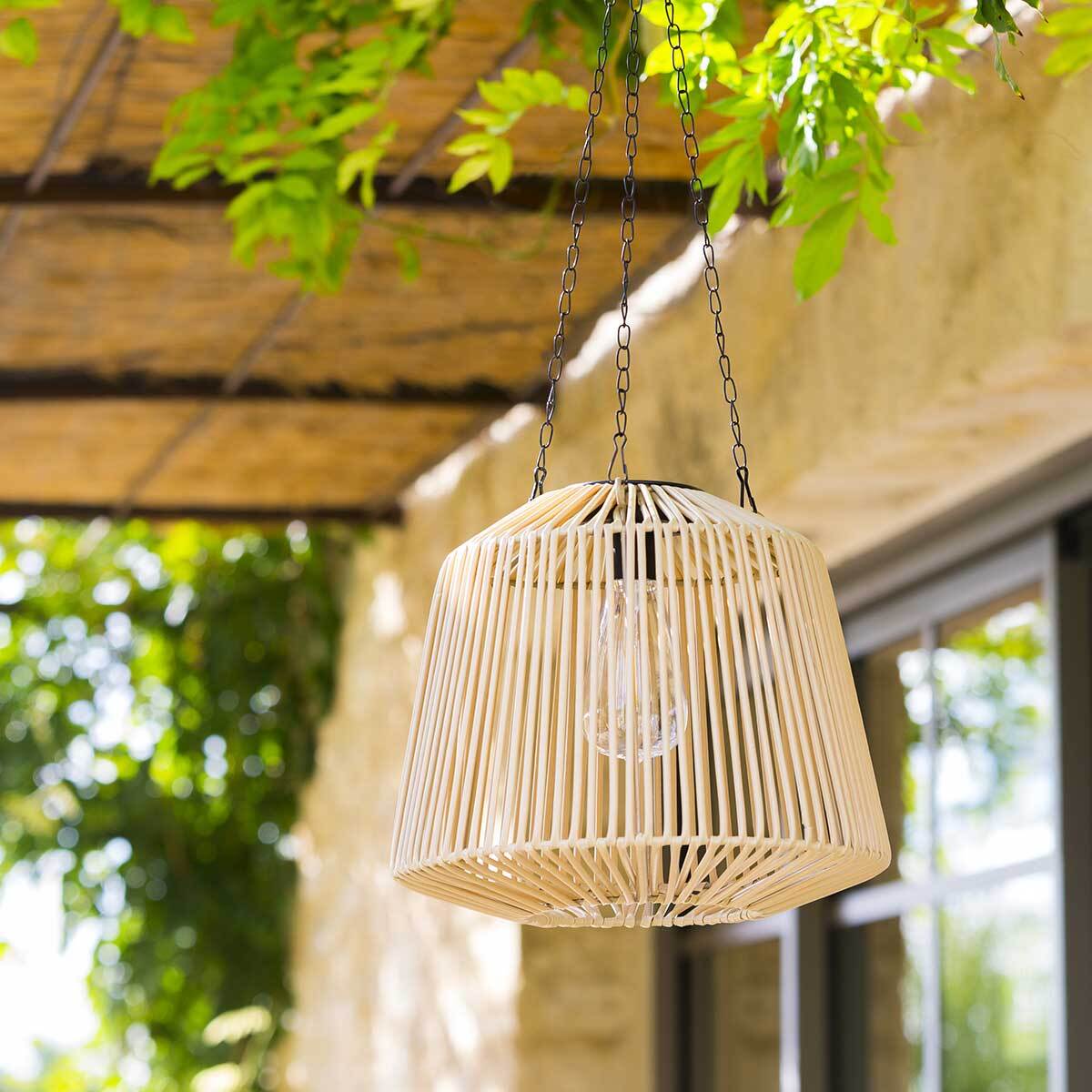 Outdoor hanging lamp "Jily" Beige, D.28 cm