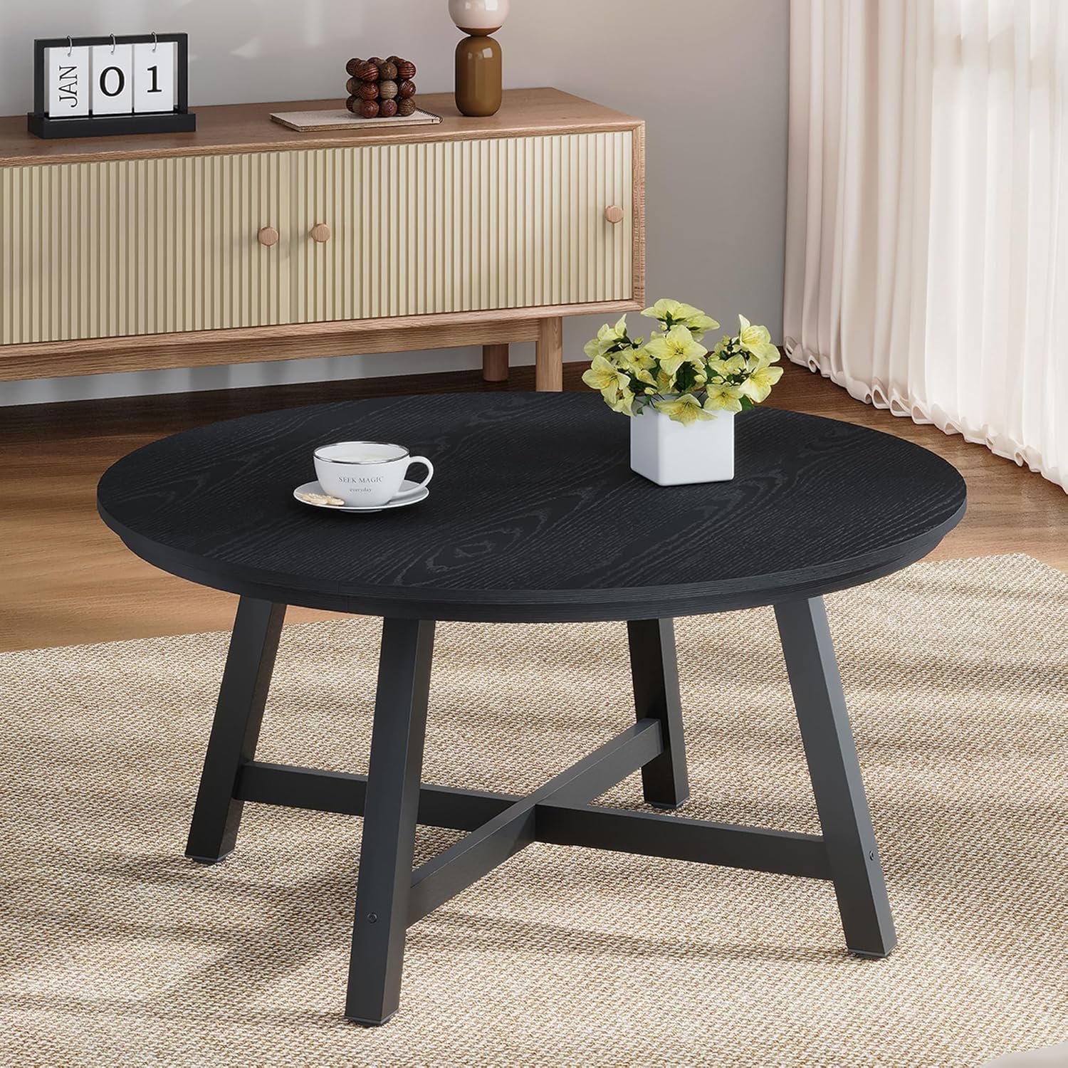 GarveeHome Round Coffee Table 36