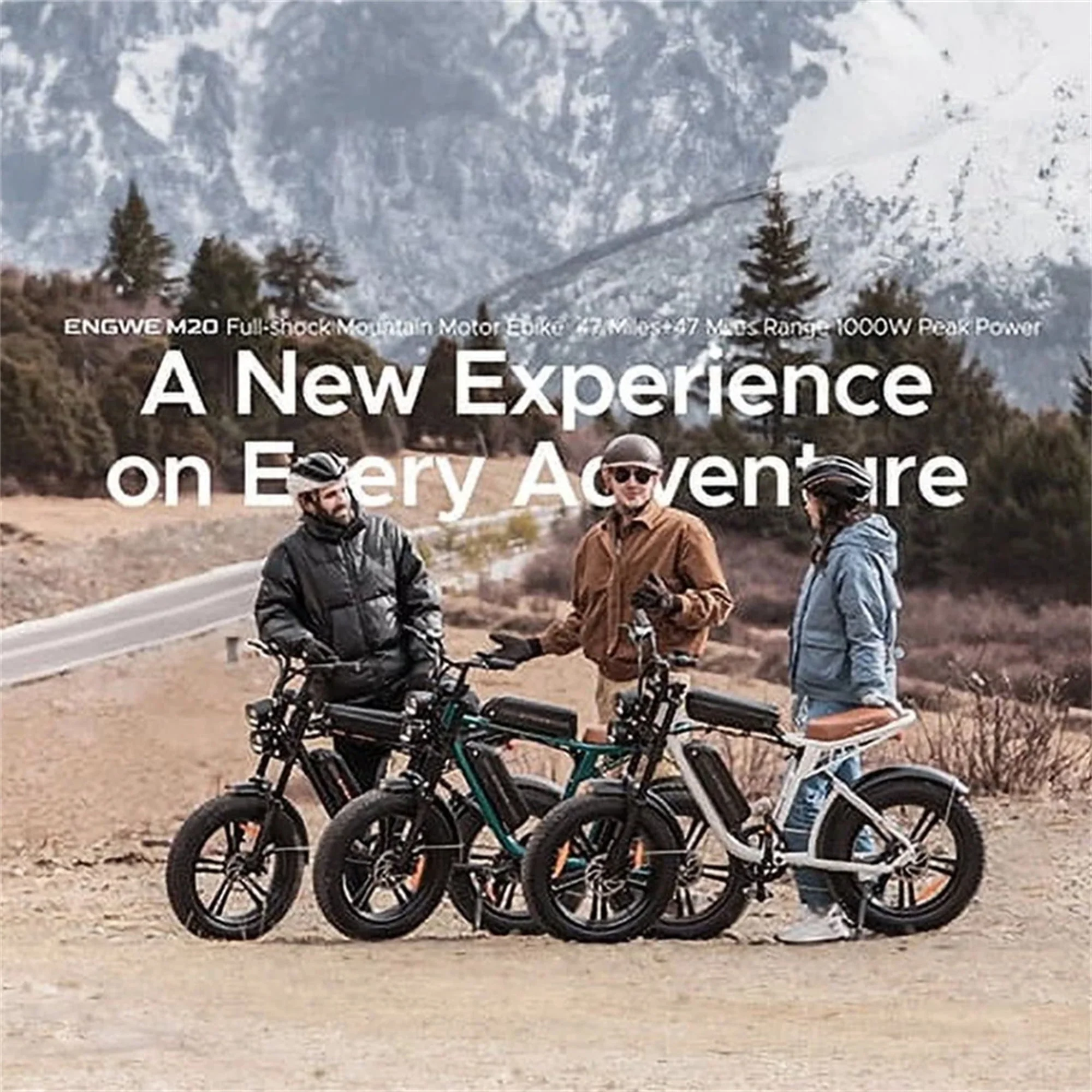 AKEZ Electric Bike for Adults - 1000W 28mph Moped Ebike with 48V 13A Removable Battery, Up to 94 Miles All Terrain Off Road E-Bike with 20*4.0" Fat Tire,Full Suspension,7-Speed UL Certified