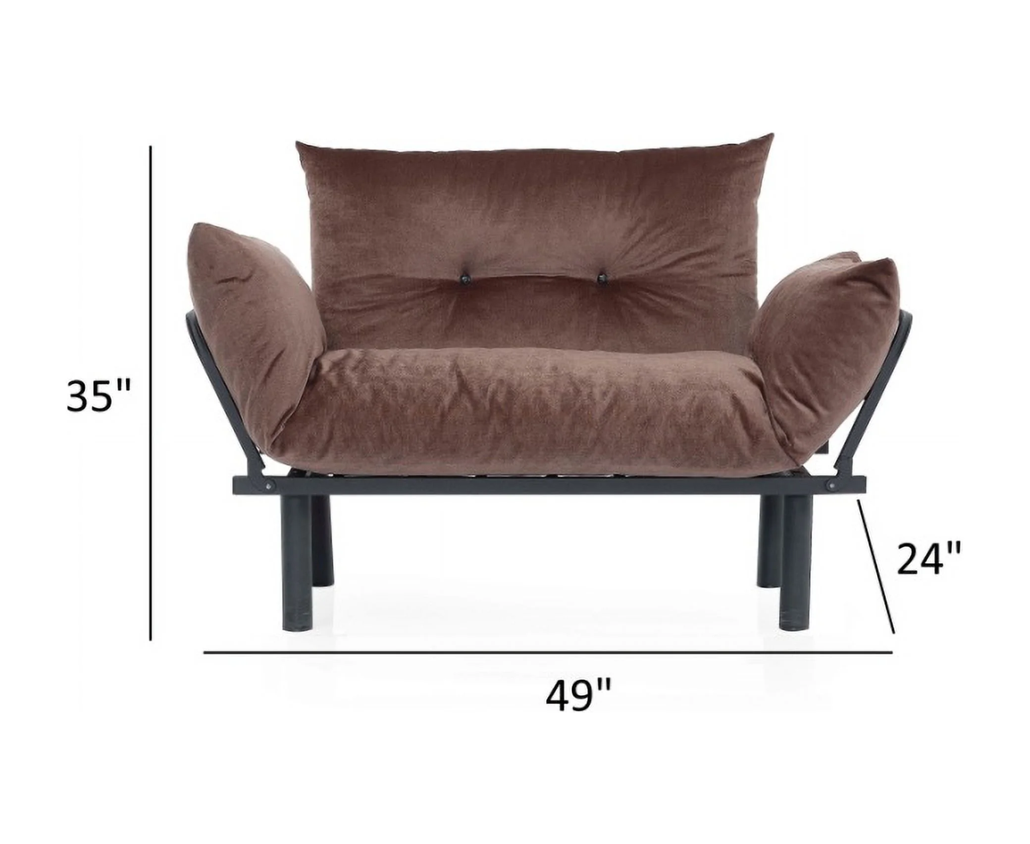 JINS&VICO Futon Love Seats with Adjustable Backrest, 2 Seat Convertible Sofa for Living Room, Small Space, Offices, Dorm, Studio,Sofa Chair(Pink) - Image 36
