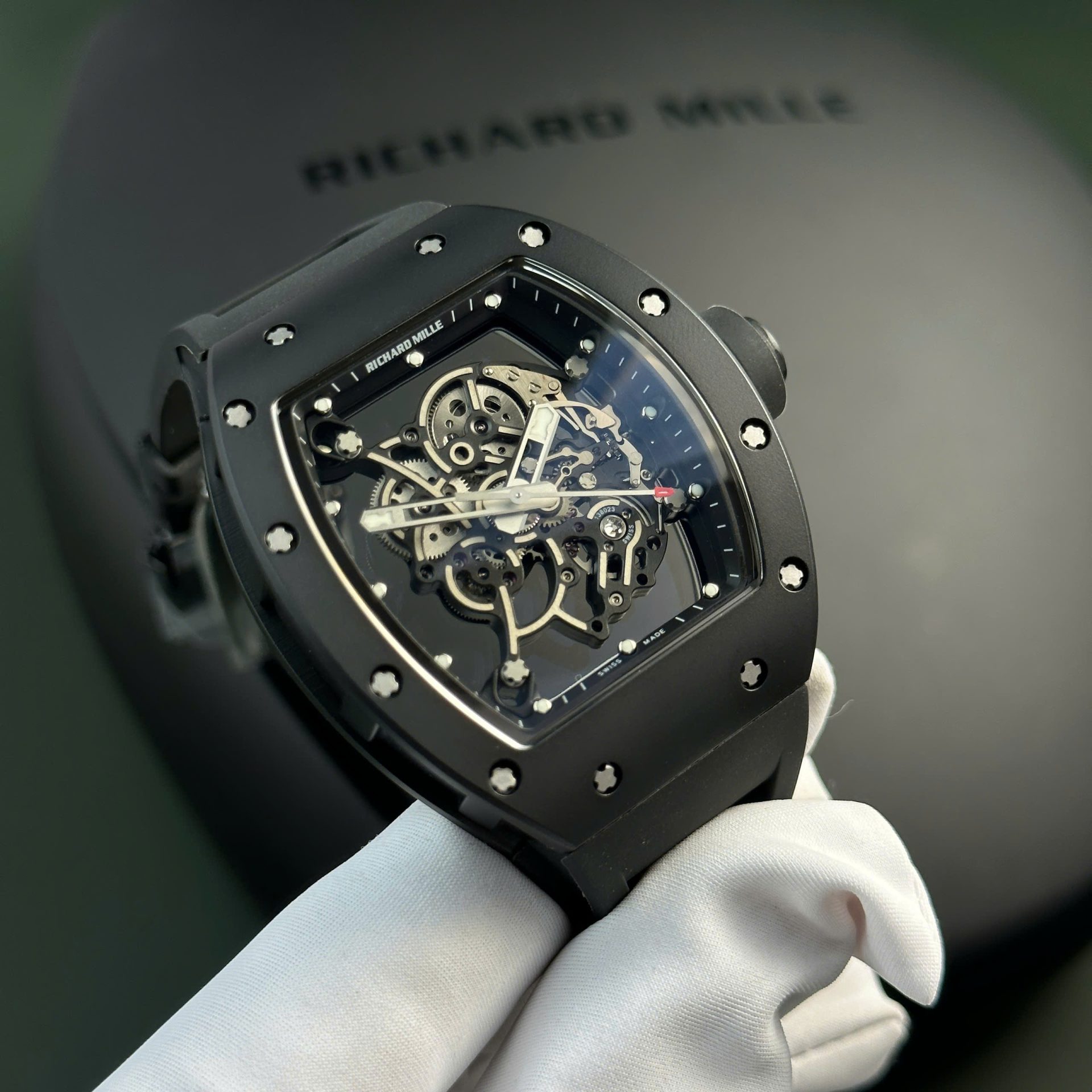 Richard Mille Replica Watch RM055 Black Ceramic Rubber Strap BBR Factory 42,7 49,9mm - Top club